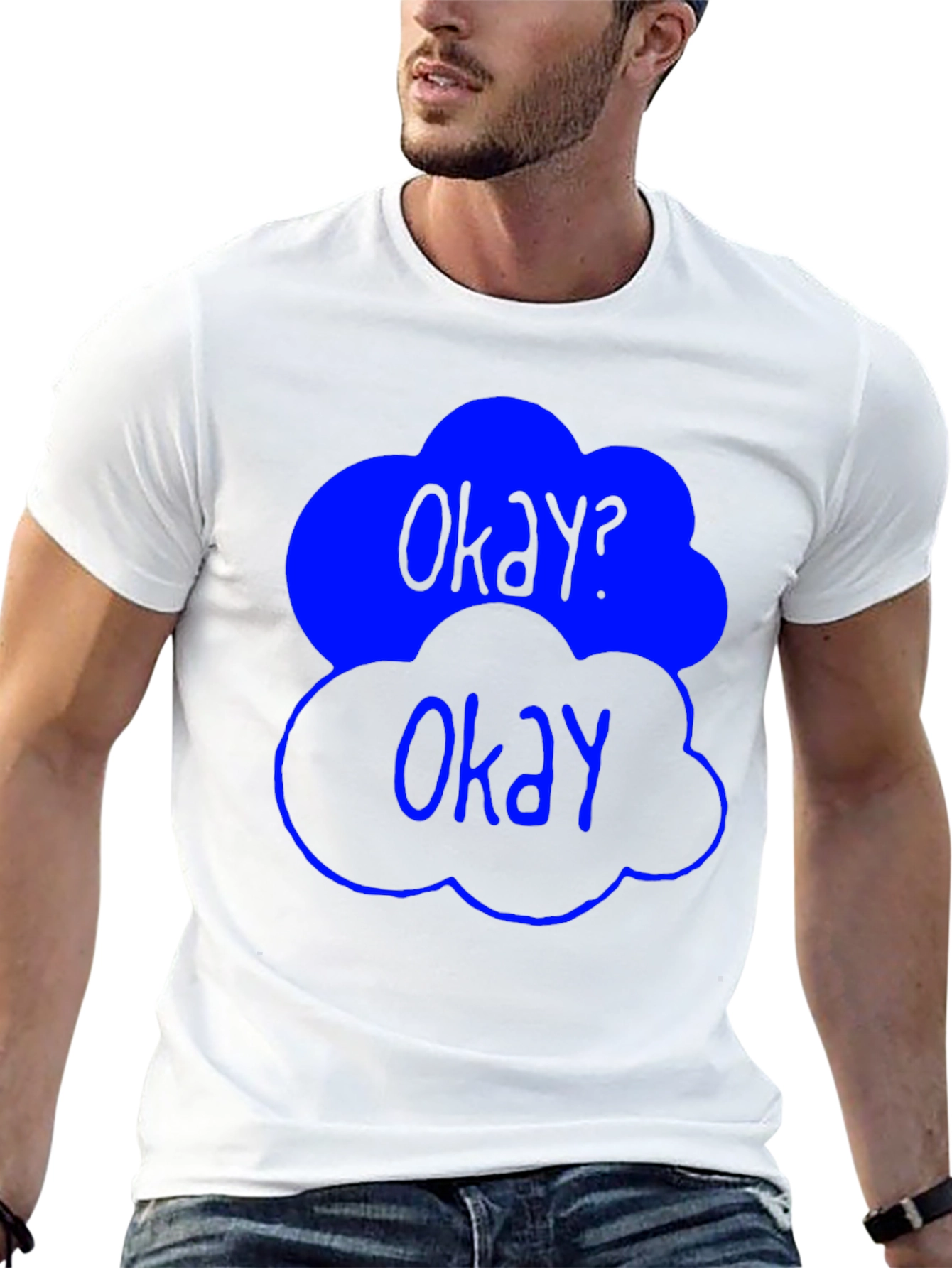 Black Okay? Okay Graphic Tee - Trendy Cloud Design view 13