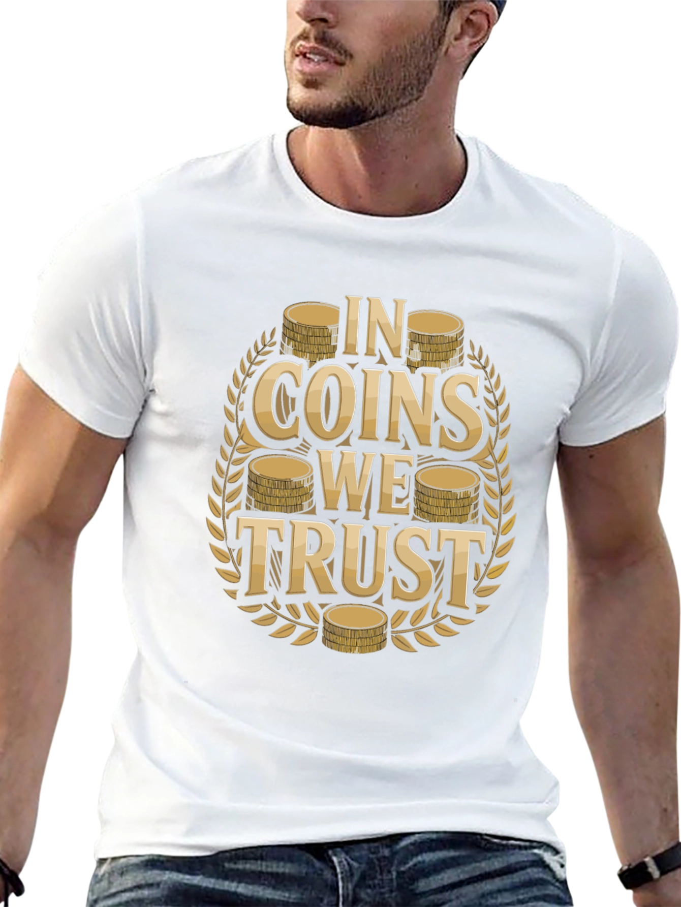 Black In Coins We Trust Graphic Tee - Black Cotton view 13