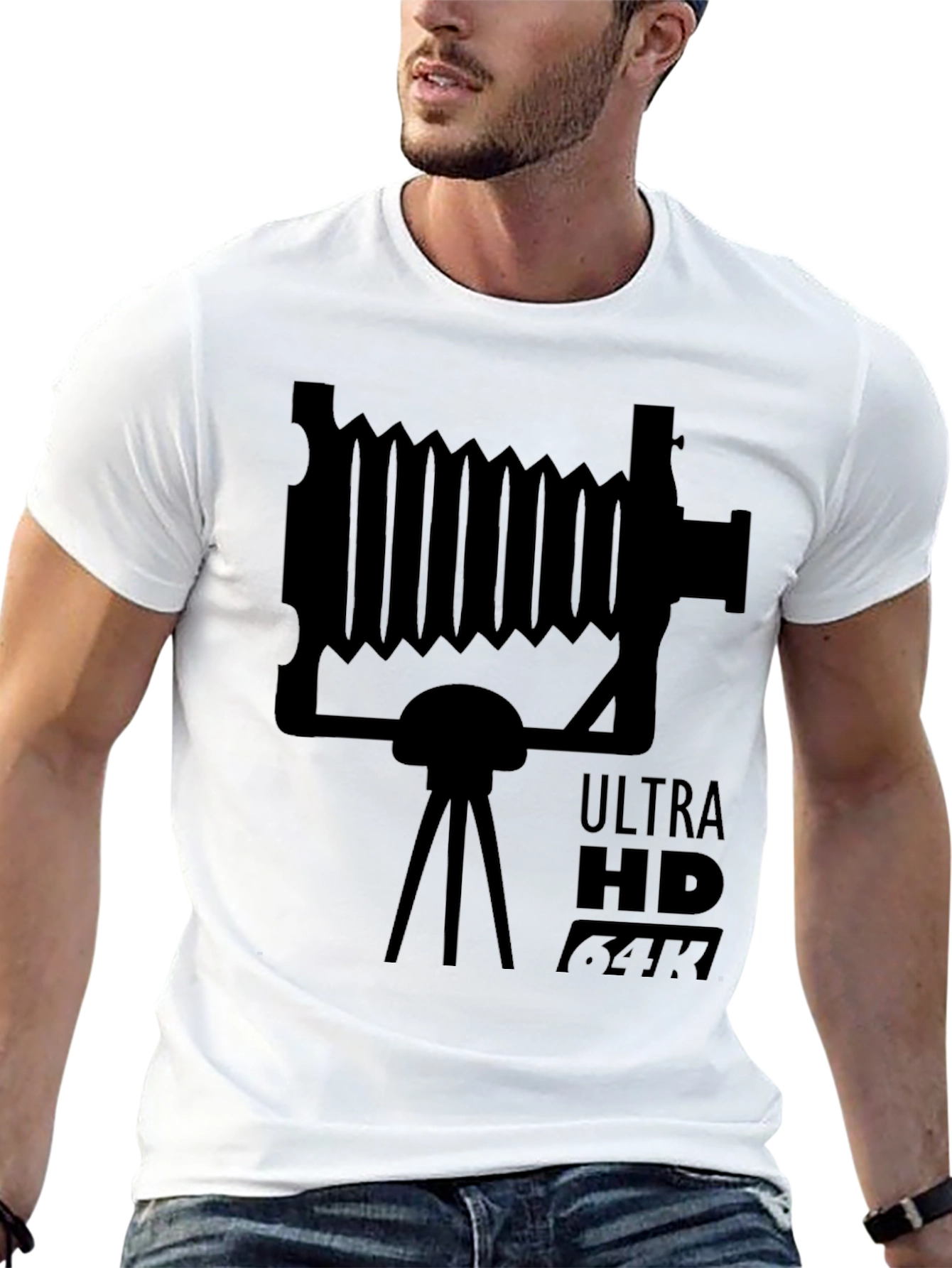 Black Vintage Camera Ultra HD T-Shirt view 13