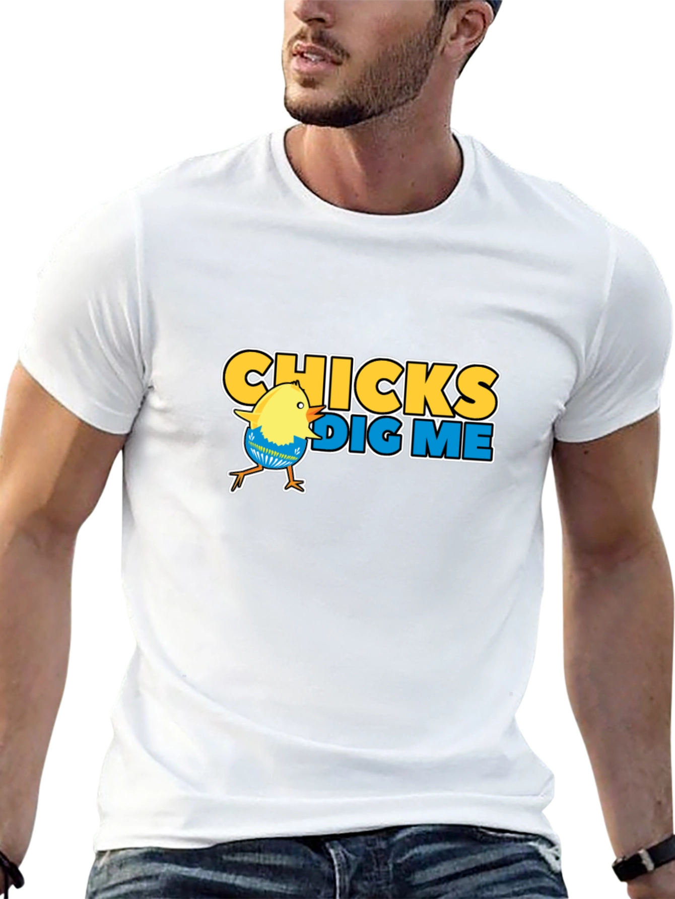 Black Funny Chicks Dig Me Graphic T-Shirt view 13