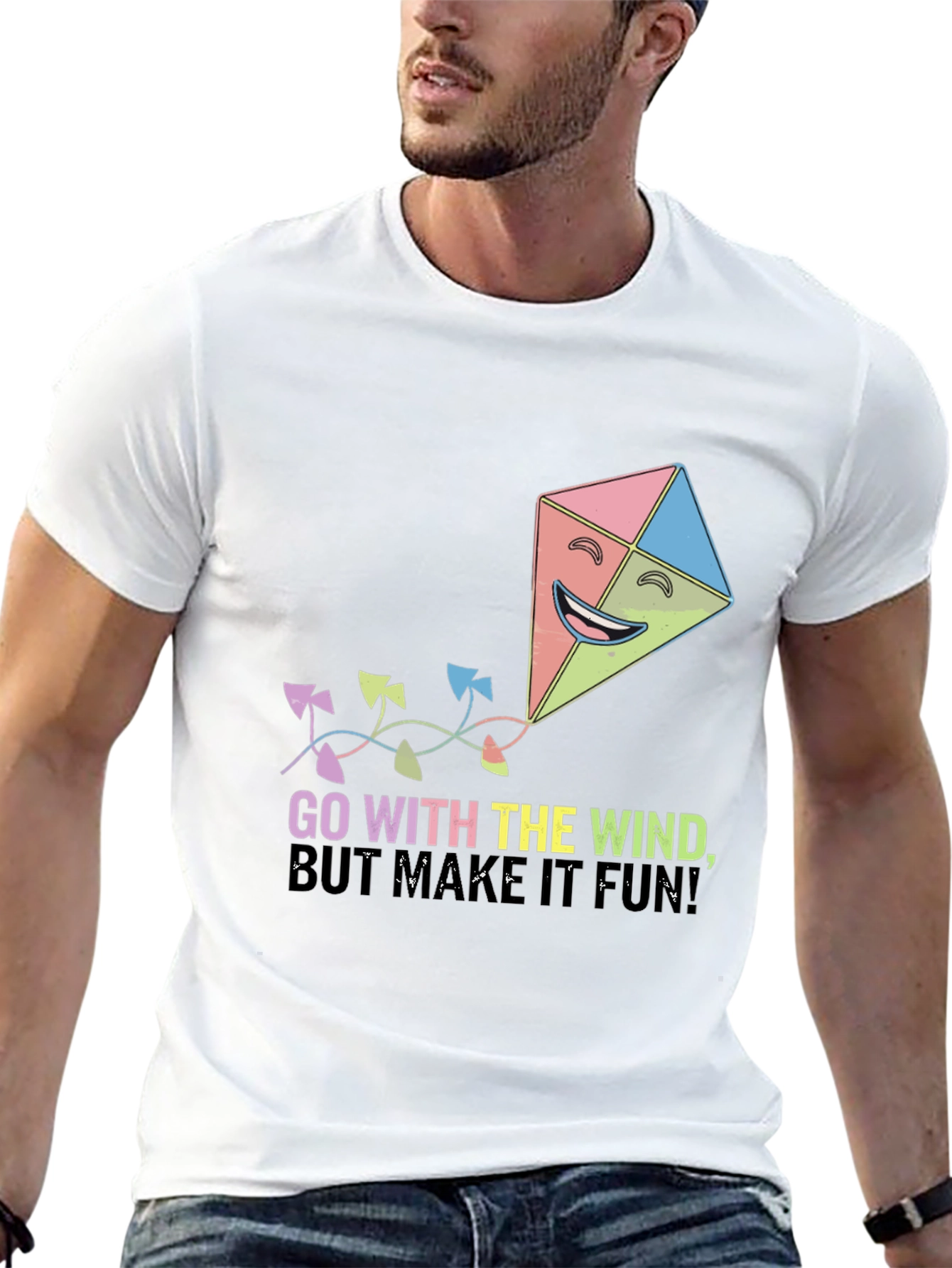 Black Go With The Wind Kite T-Shirt view 13