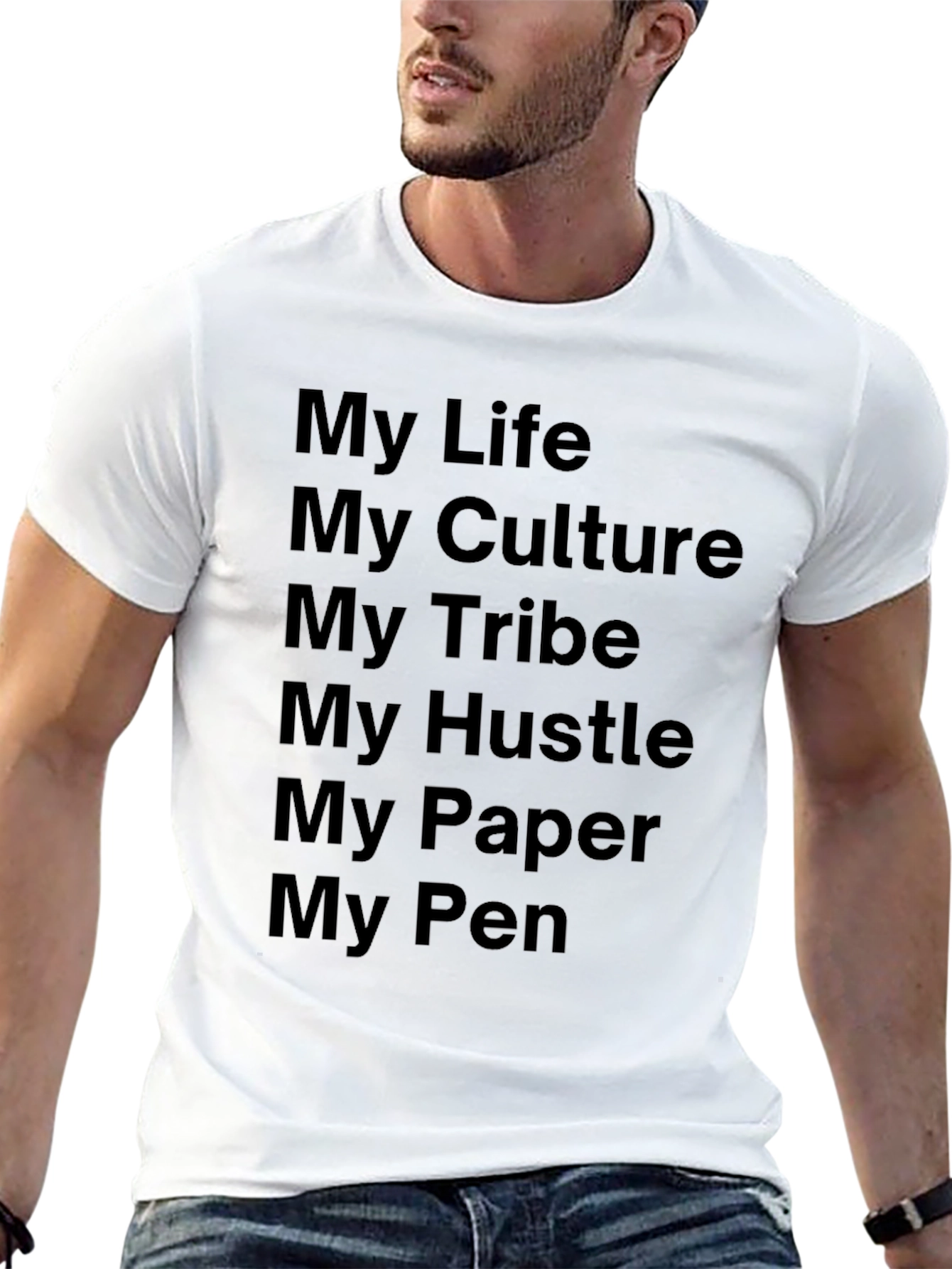 Black My Life My Hustle Graphic Tee view 13