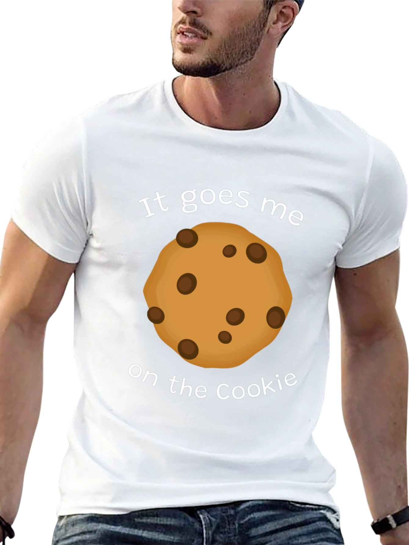 Black It Goes Me on the Cookie Funny T-Shirt view 13