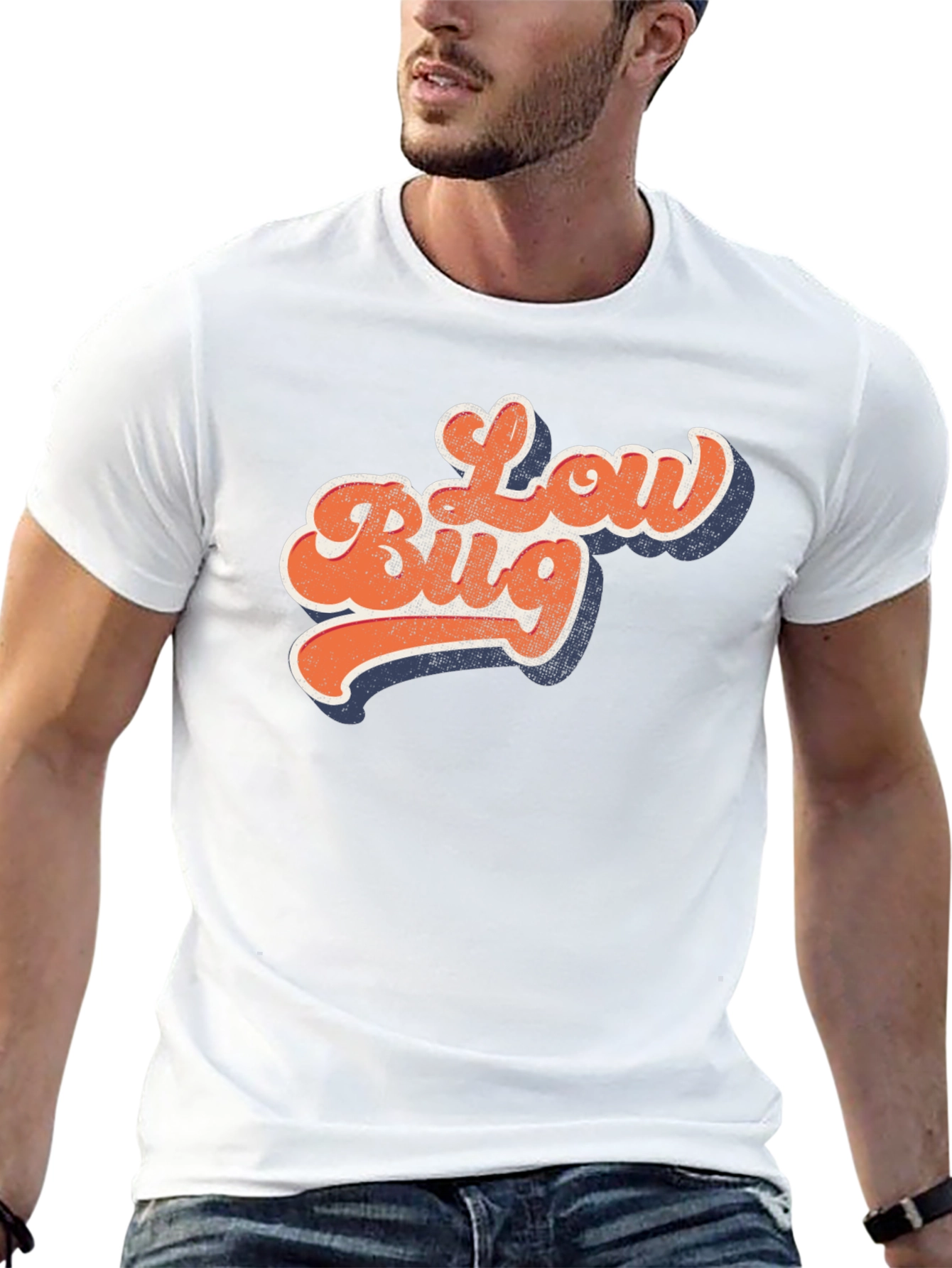 Black Retro "Low Bug" Graphic T-Shirt - Classic Style view 13