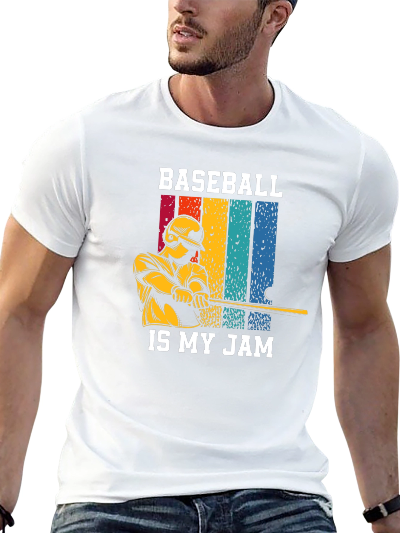 Black Baseball Is My Jam Graphic T-Shirt view 13