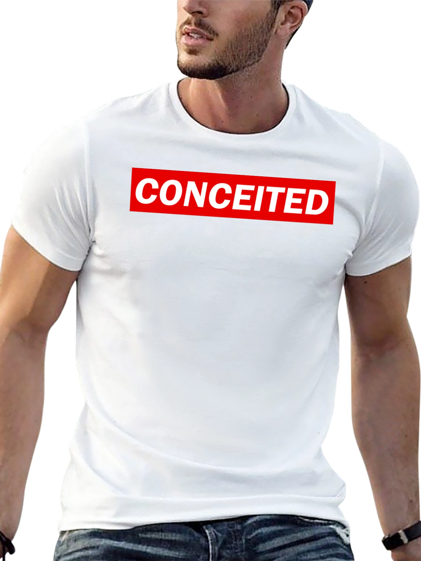 Black Conceited Graphic Tee - Black Crew Neck T-Shirt view 13