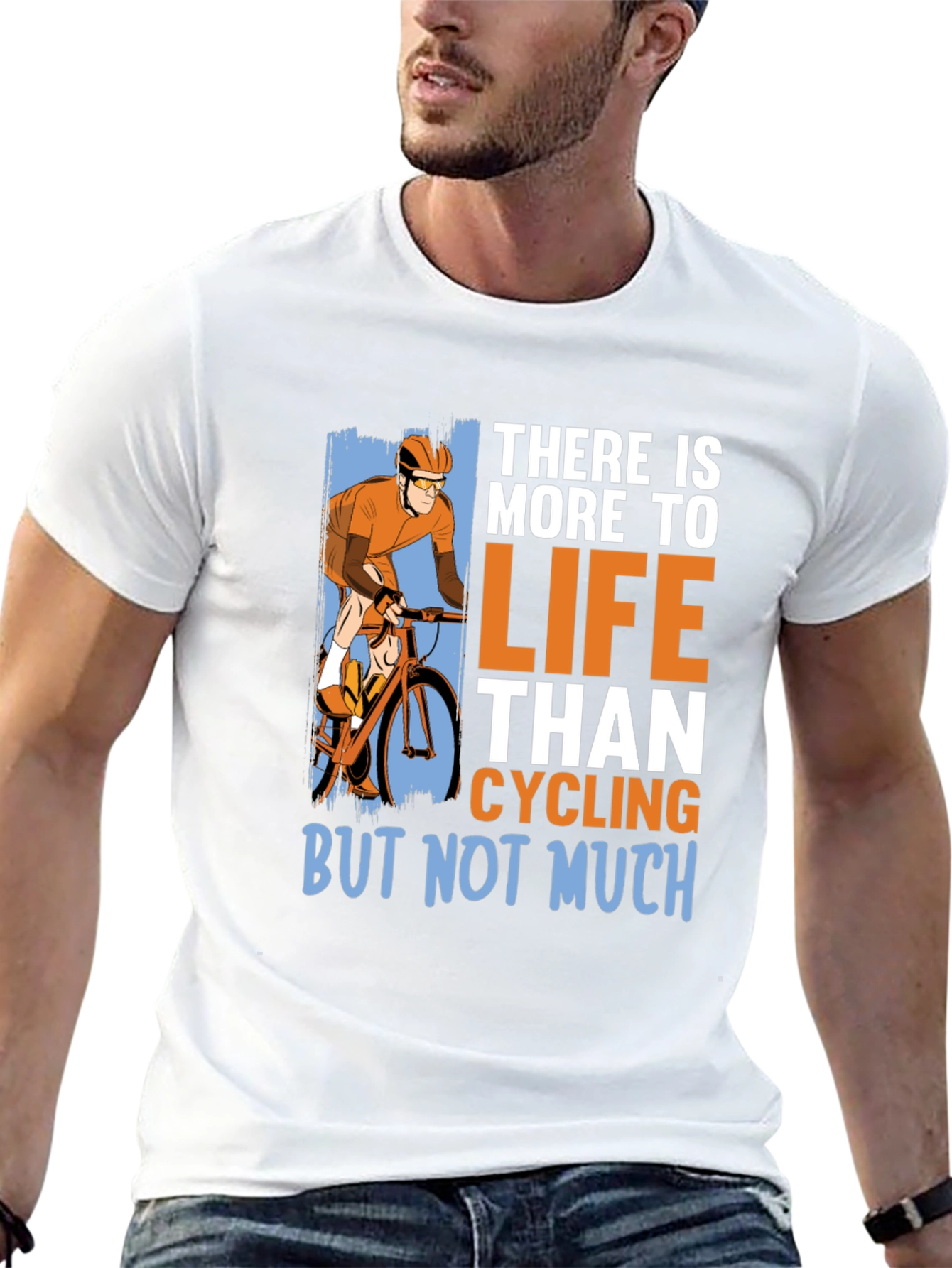 Black Cycling T-Shirt: There Is More To Life Than Cycling view 13