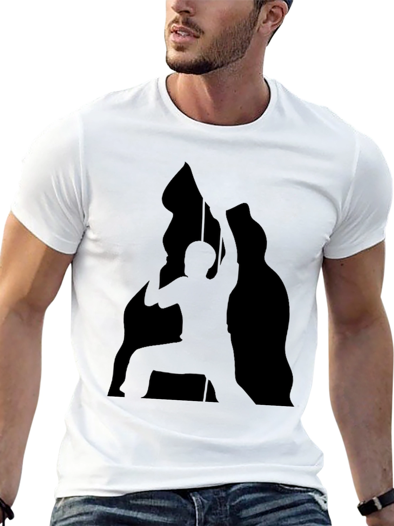 Black Silhouette Climber Black T-Shirt view 13