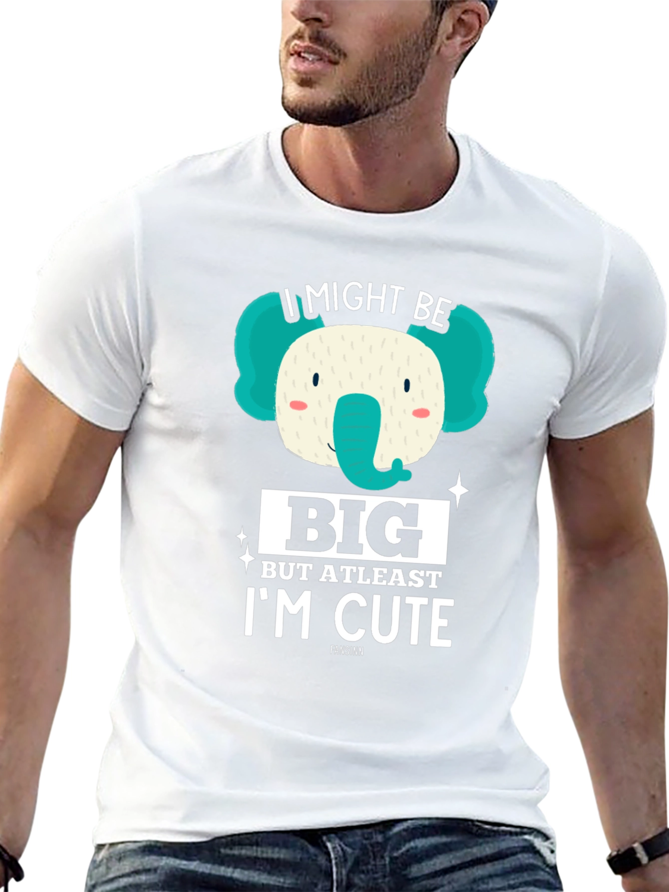 Black I Might Be Big But At Least I'm Cute Elephant T-Shirt view 13