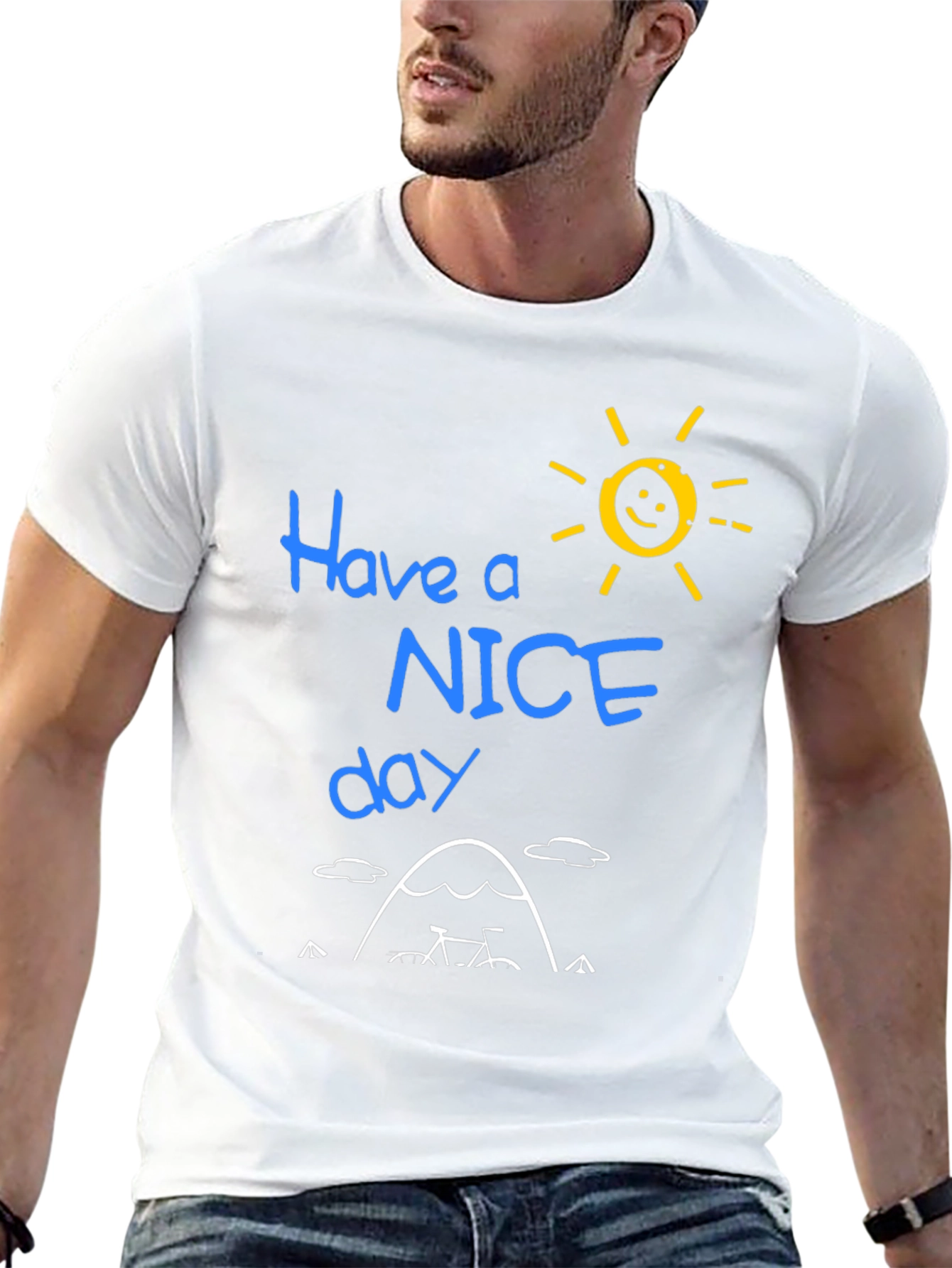 Black Have a Nice Day Graphic T-Shirt view 13