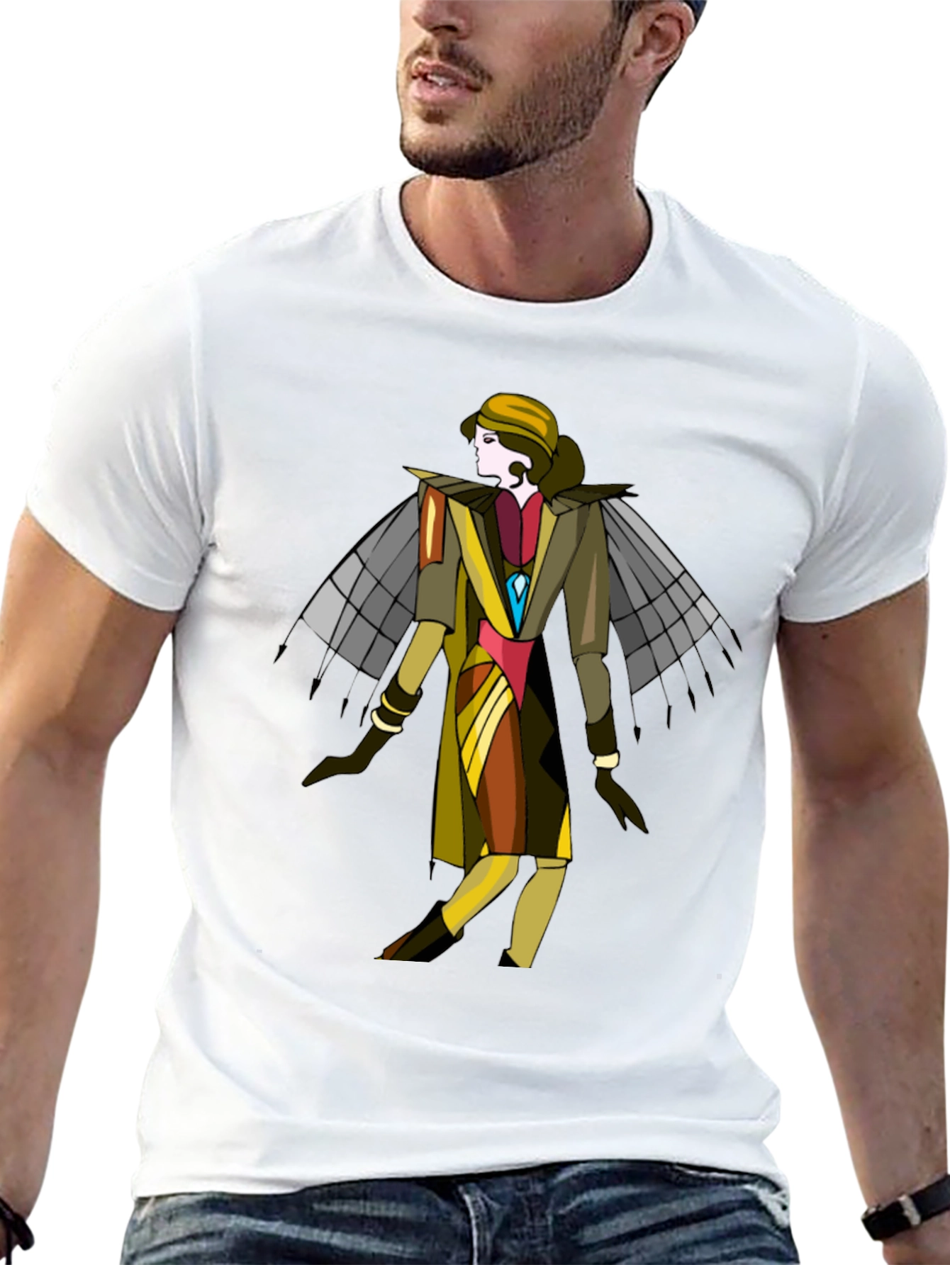 Art Deco Style Graphic Tee - Unique Design - 13