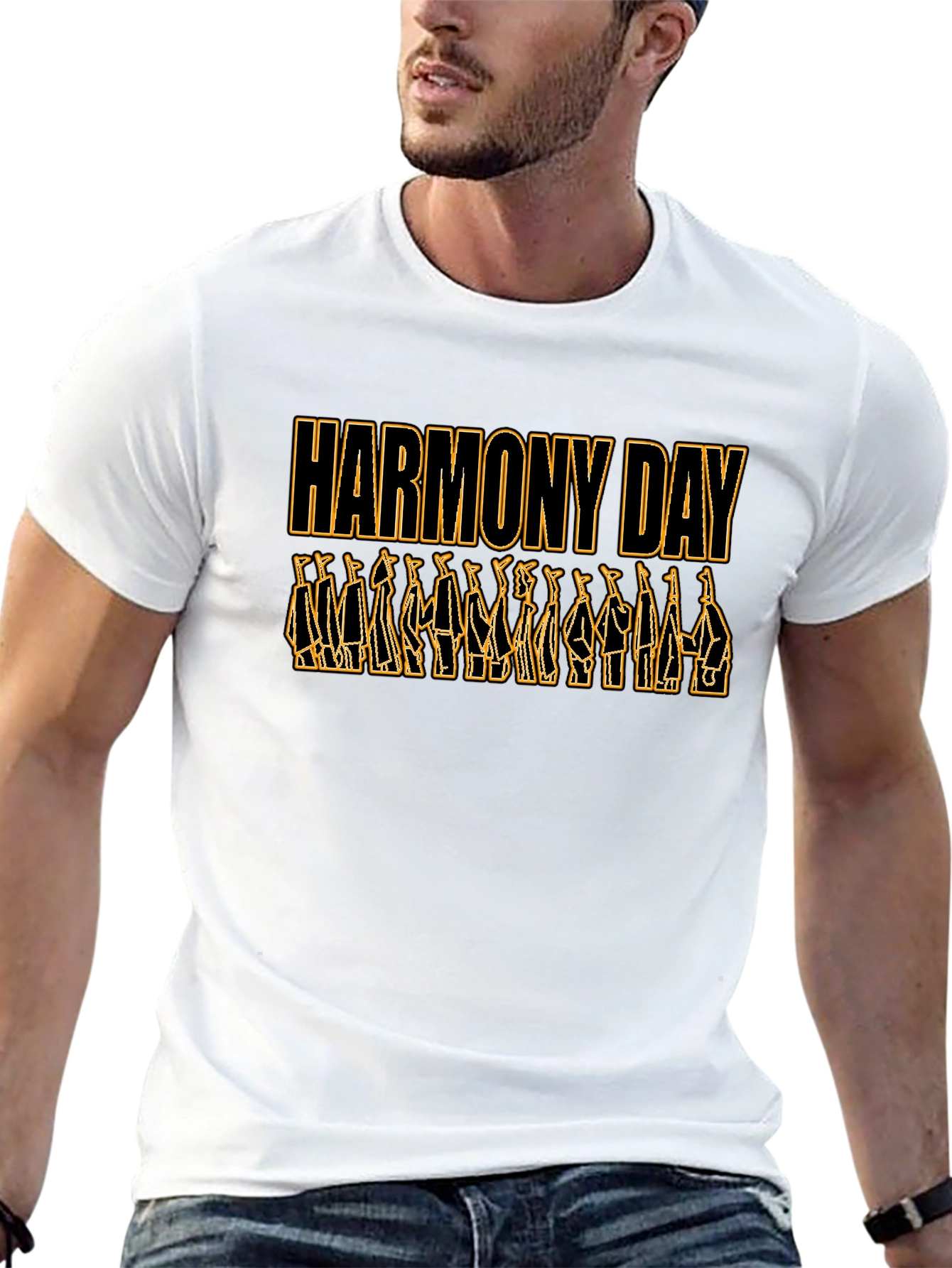 Black Harmony Day Black T-Shirt view 13