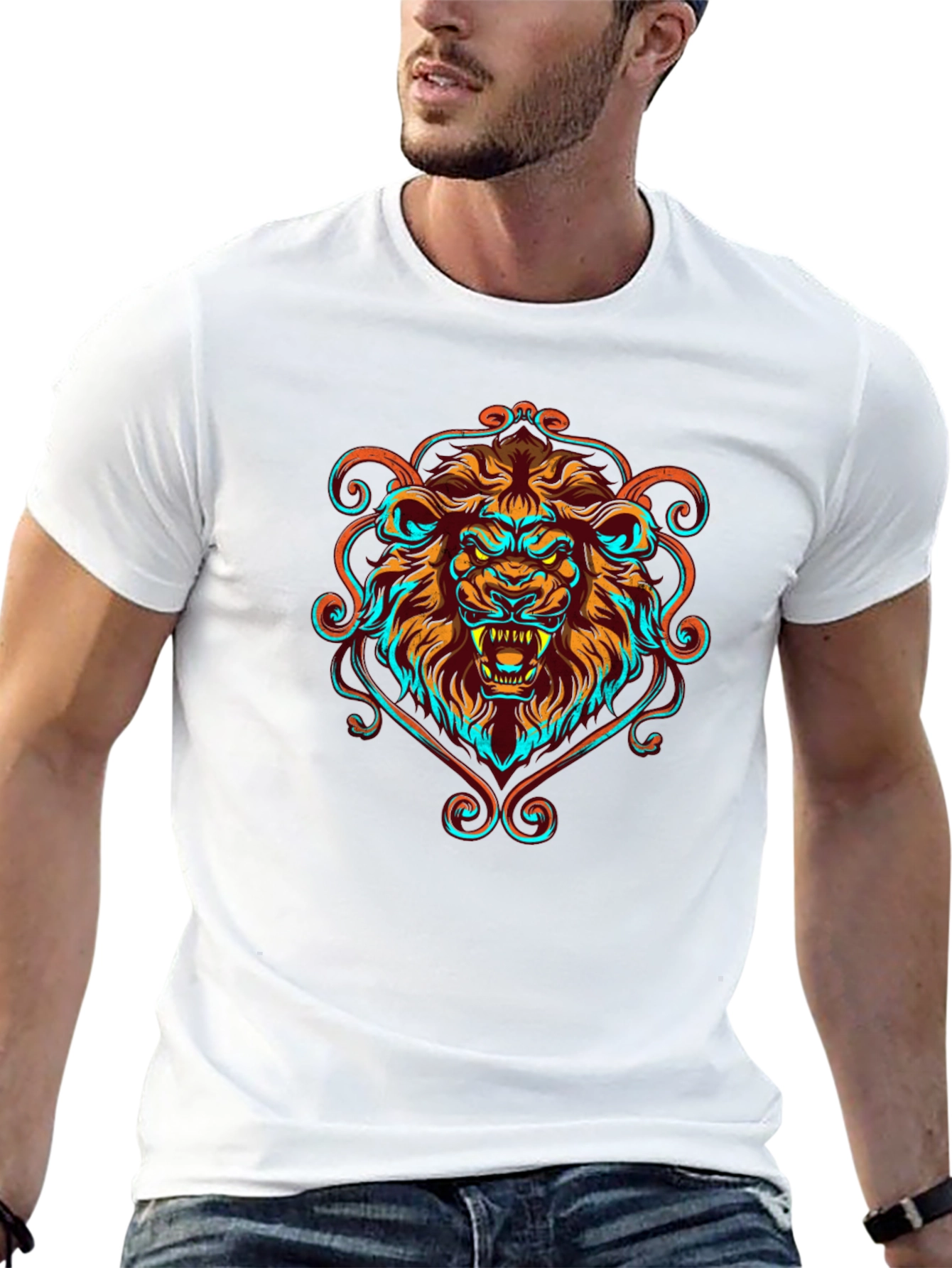 Black Lion Graphic Print Tee - Fierce Style view 13