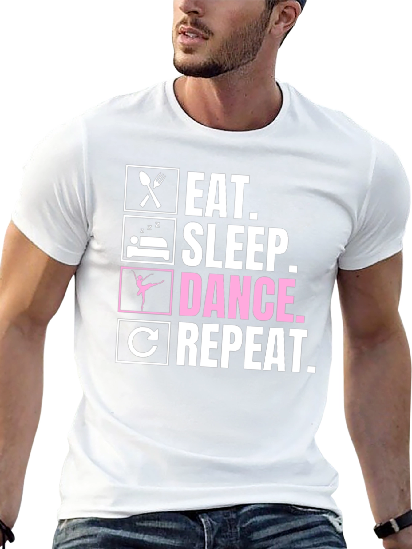 Black Eat Sleep Dance Repeat T-Shirt view 13