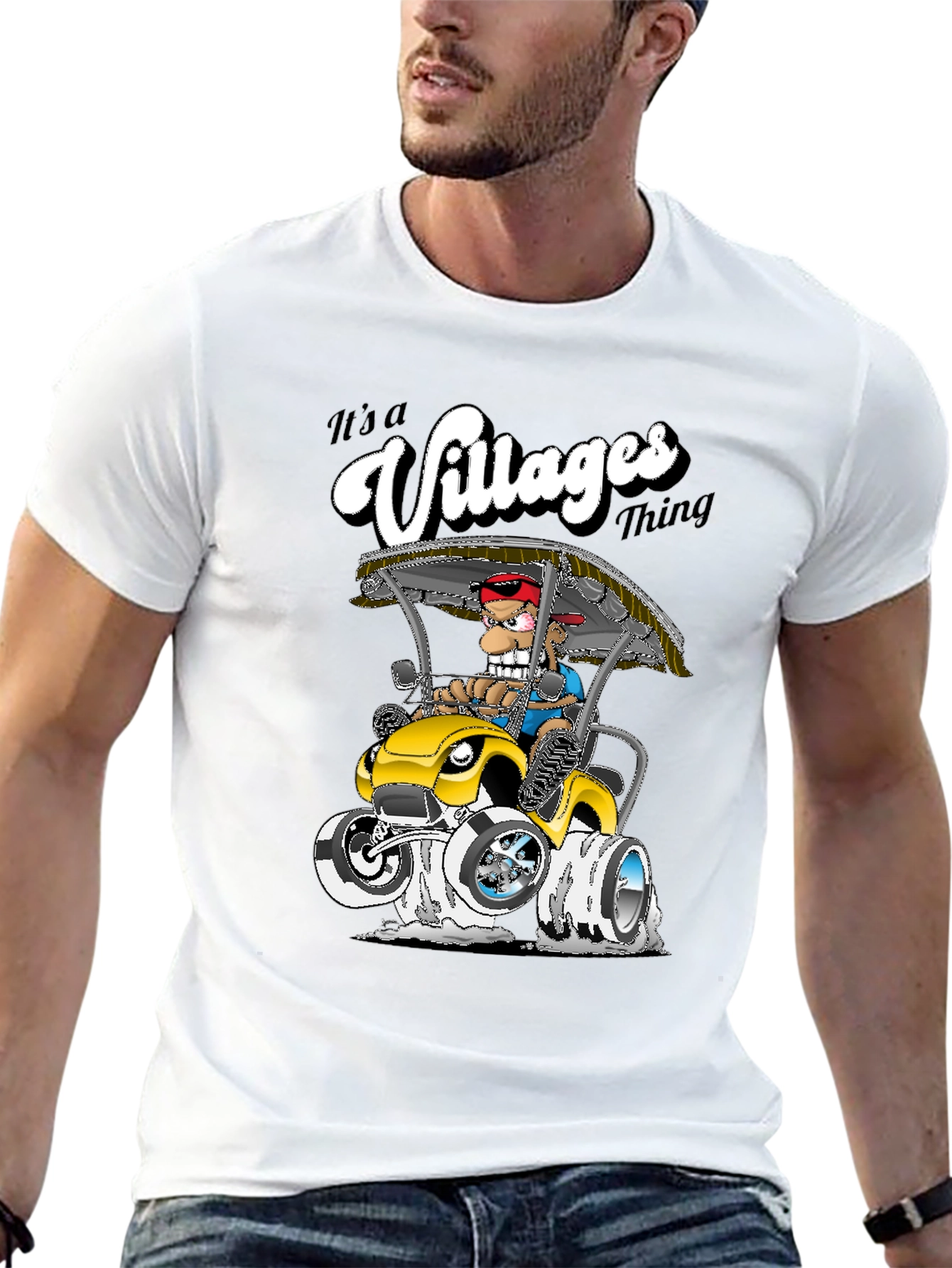 The Villages Thing T-Shirt - Cartoon Golf Cart - 13