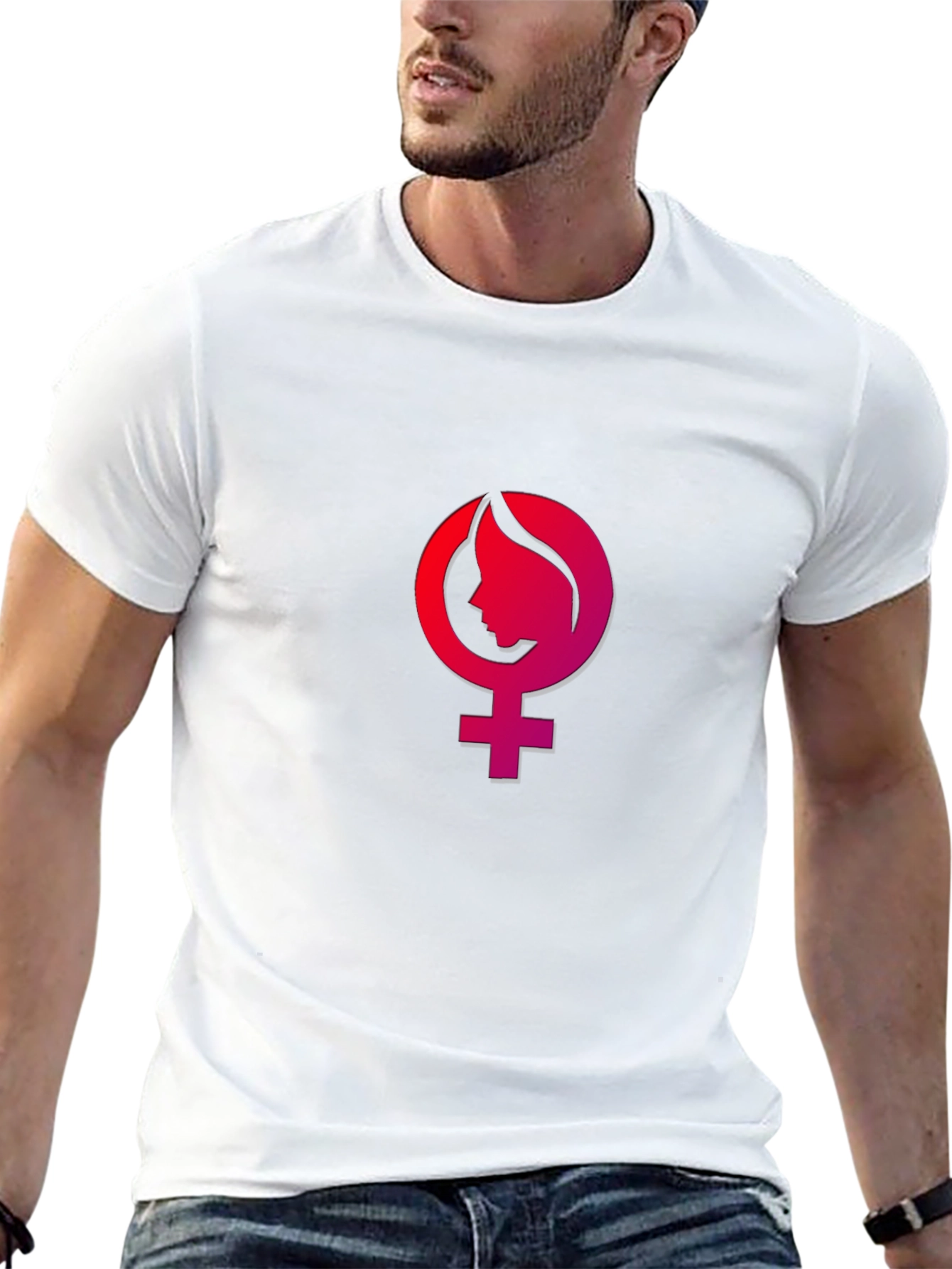 Black Feminist Venus Symbol T-Shirt - Stylish Black Tee view 13
