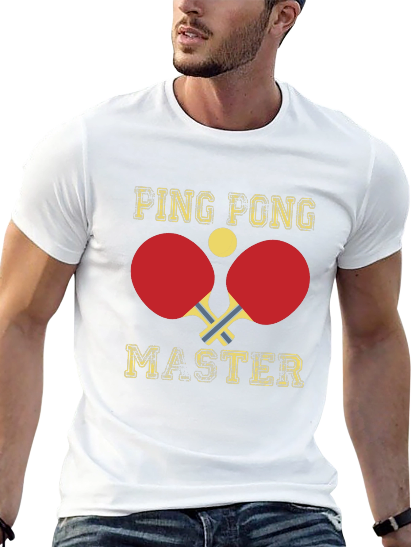 Black Ping Pong Master Graphic T-Shirt view 13