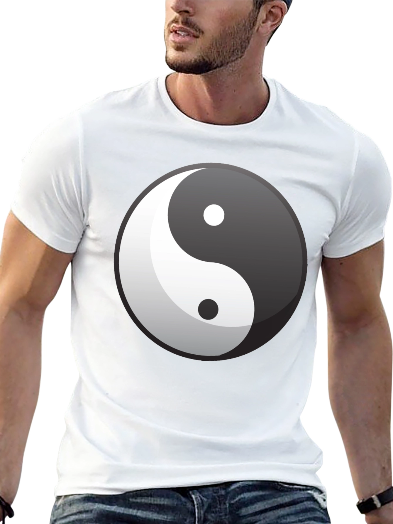 Black Yin Yang Graphic Tee - Balance & Style view 13
