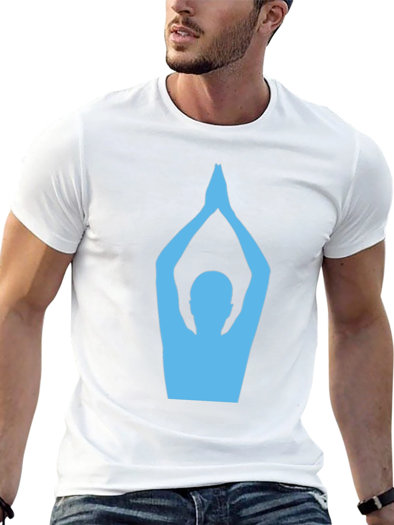 Black Yoga Pose Graphic T-Shirt view 13