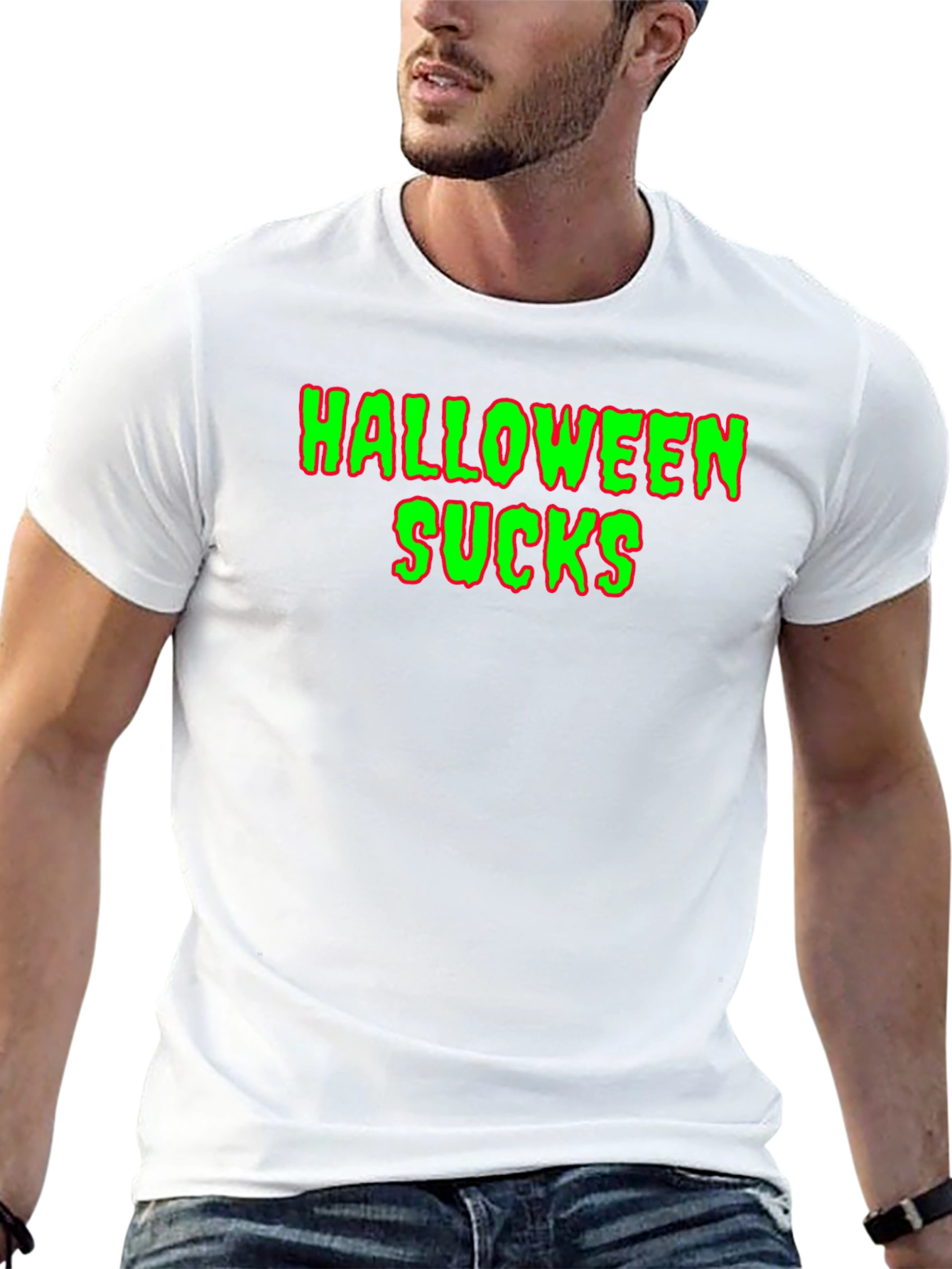 Black Halloween Sucks T-Shirt view 13