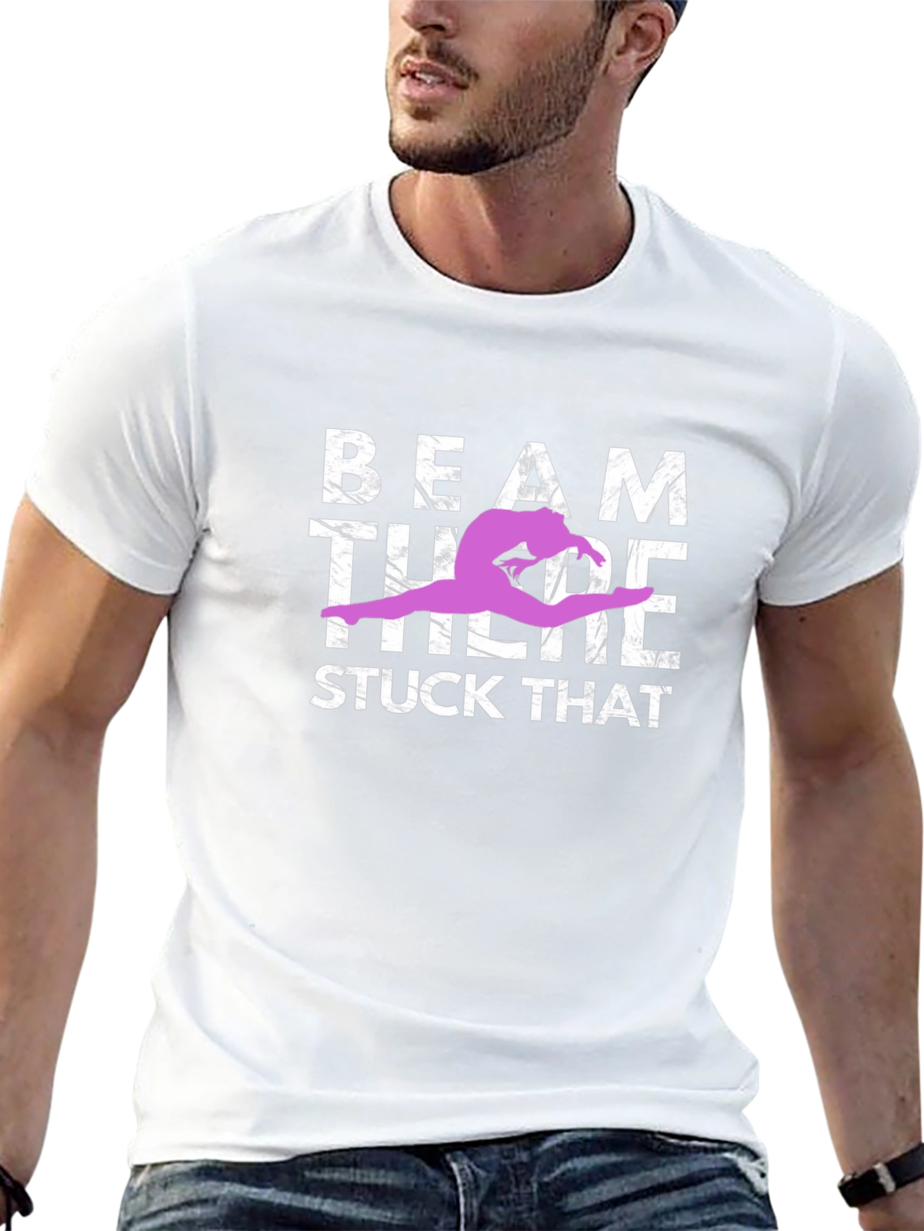 Black Gymnastics Beam T-Shirt - Stuck That Landing Tee view 13