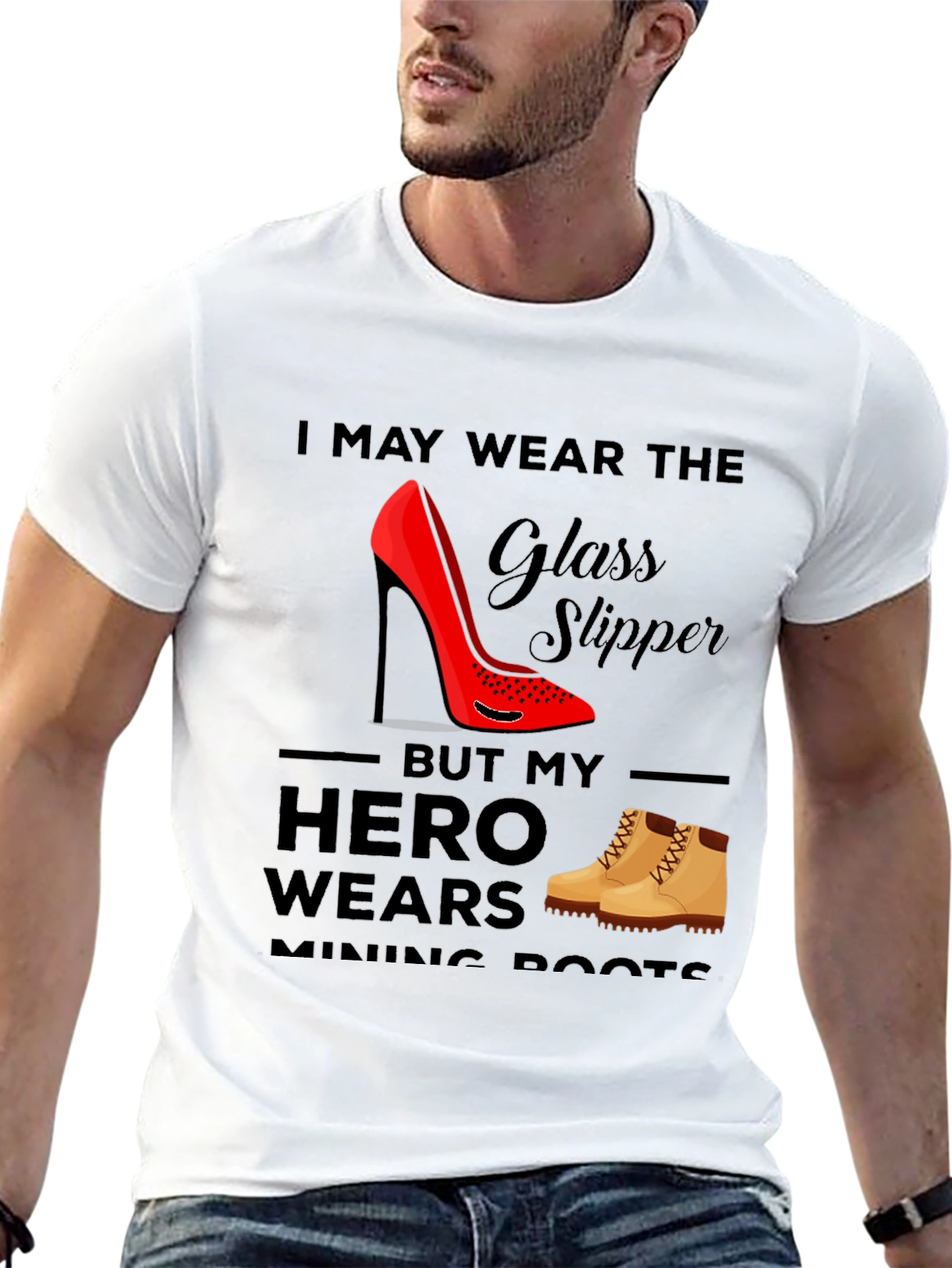 Black Glass Slipper & Mining Boots Tee view 13