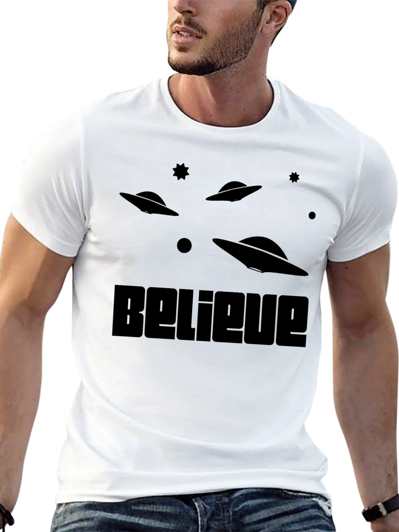 Black Believe Alien Graphic Tee view 13