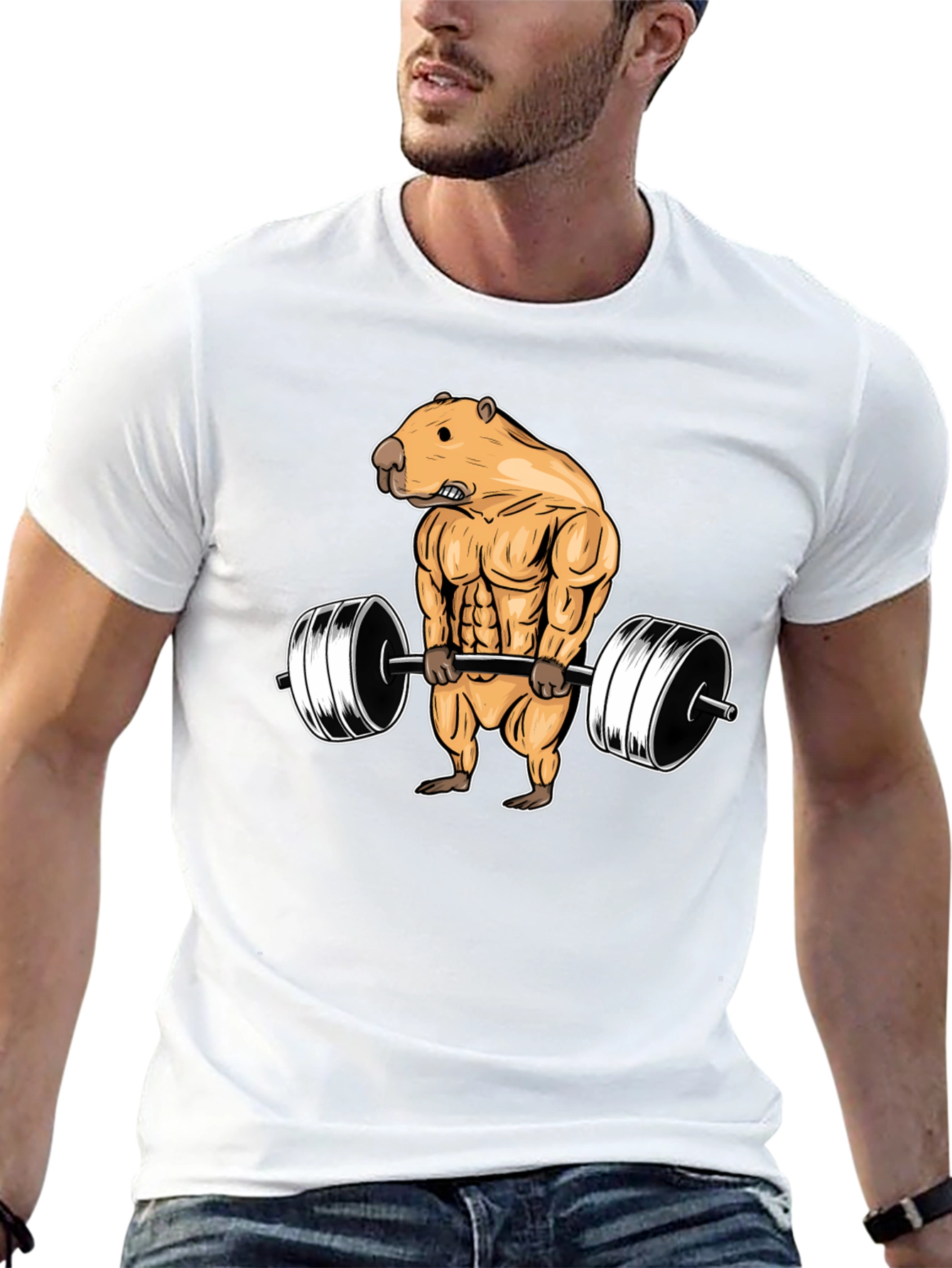 Black Weightlifting Beaver T-Shirt view 13