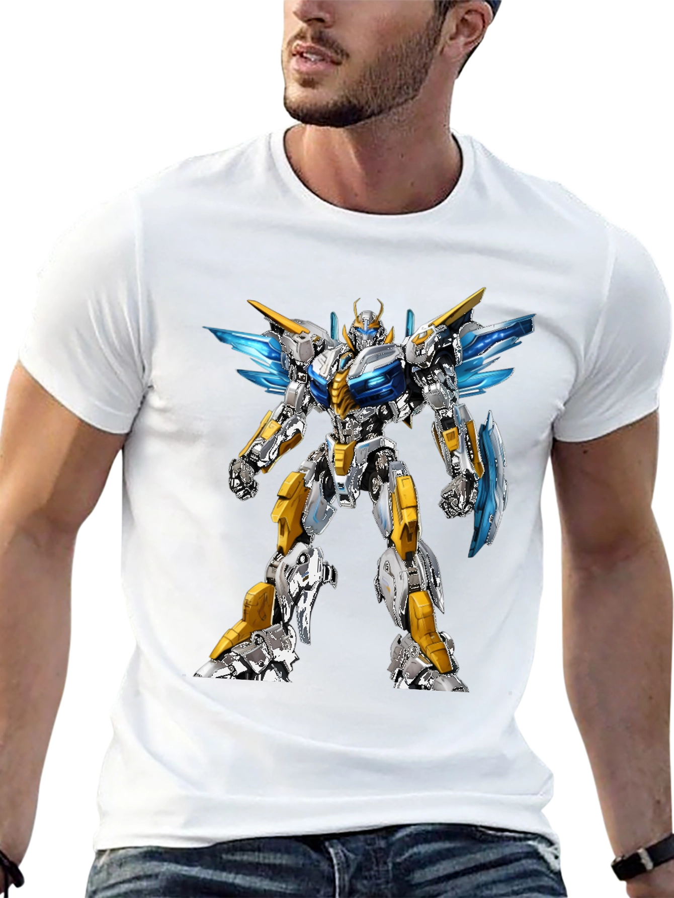 Black Robot Graphic Black T-Shirt view 13