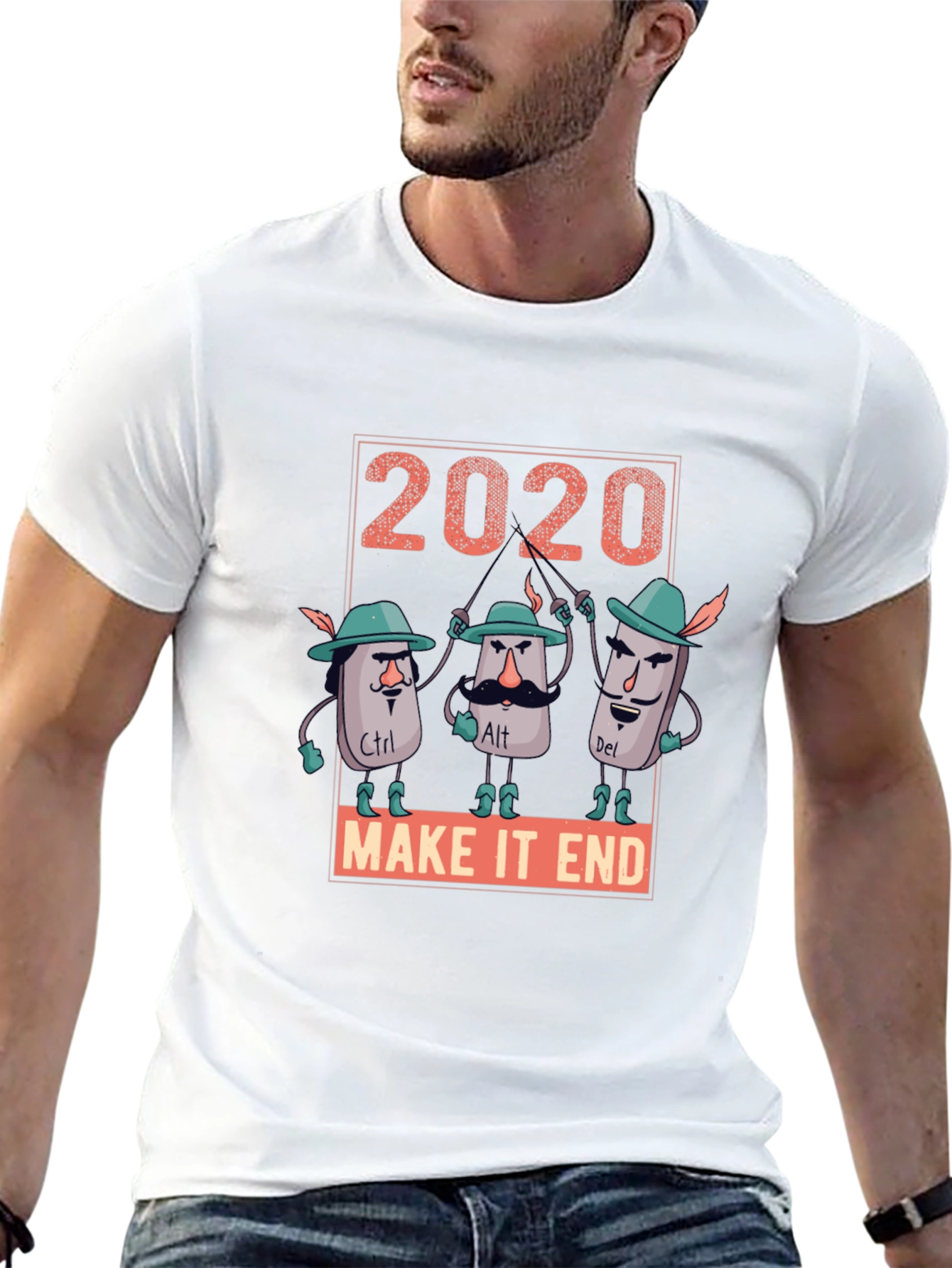 Black 2020 Keyboard Warrior T-Shirt view 13