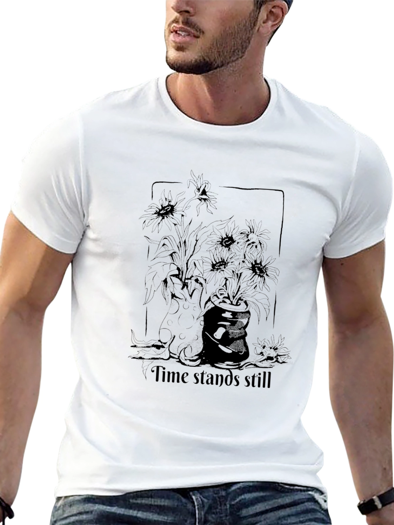 Time Stands Still Graphic Tee - Black - 13