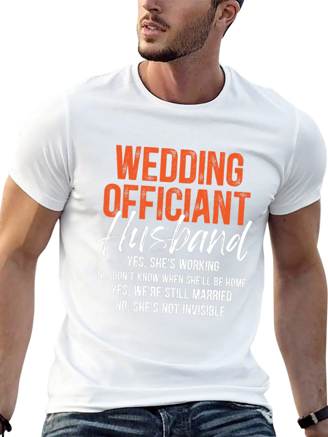 Black Wedding Officiant Husband Graphic T-Shirt view 13