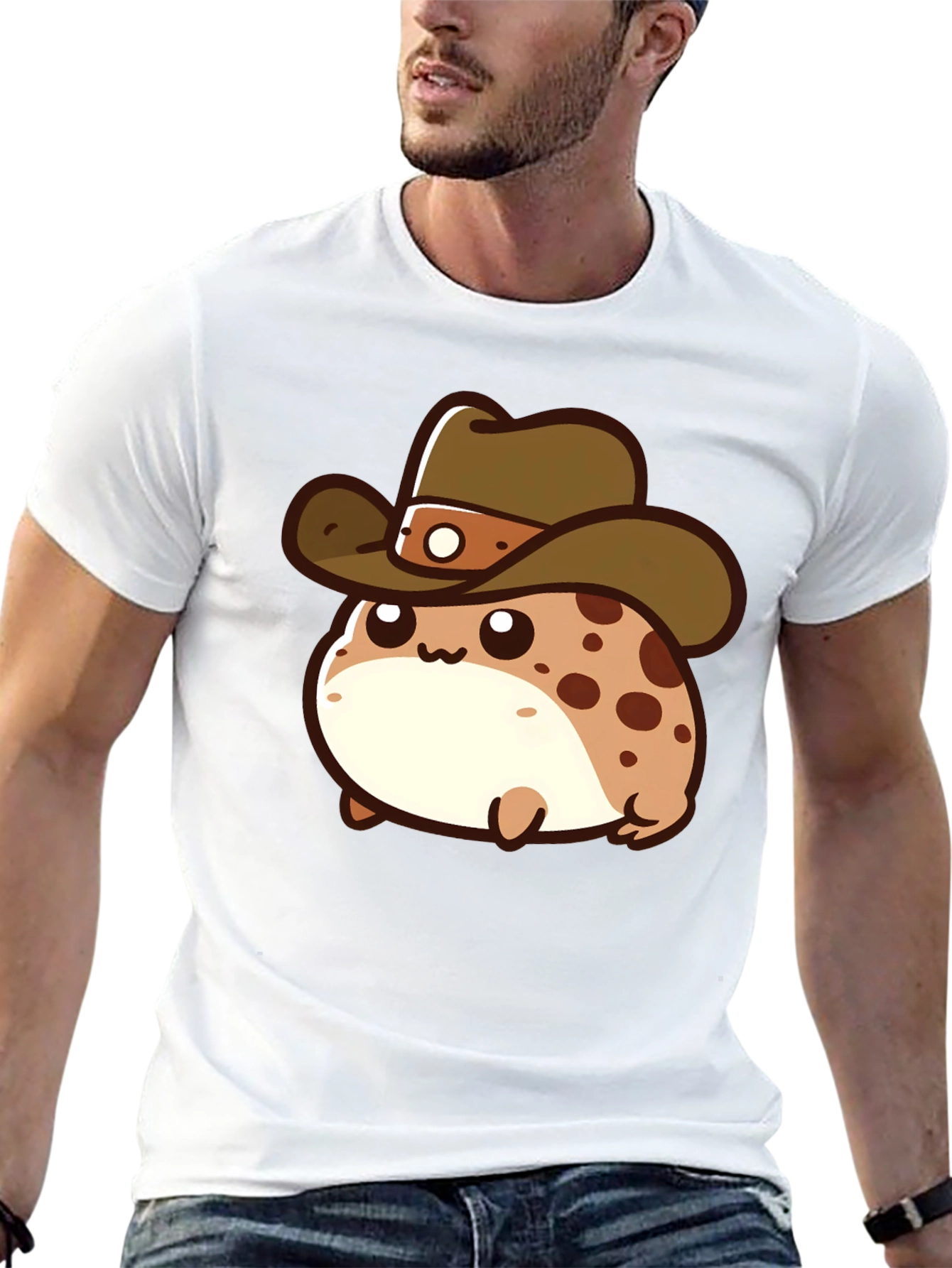 Black Cartoon Cowboy Frog T-Shirt - Black view 13