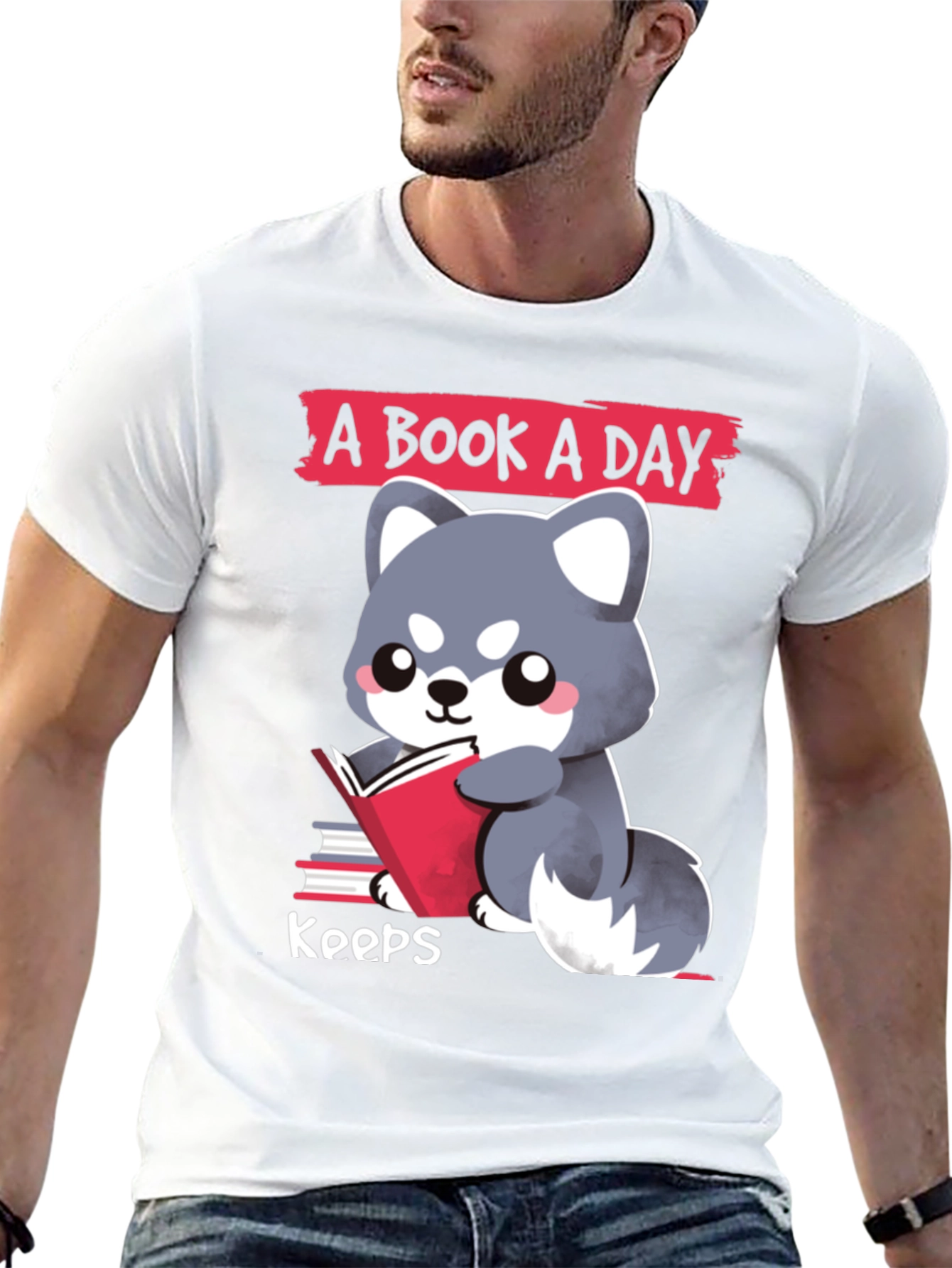 Black A Book A Day T-Shirt Cute Reading Dog Design view 13