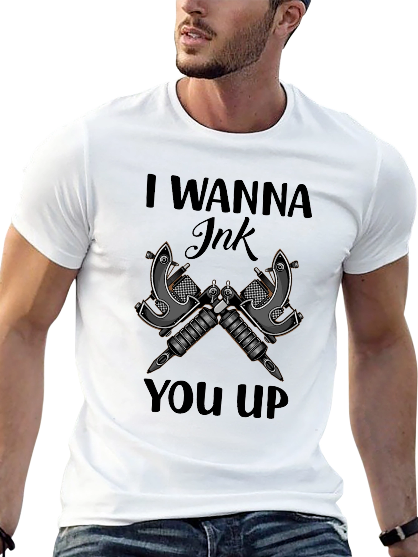Black I Wanna Ink You Up Graphic T-Shirt view 13