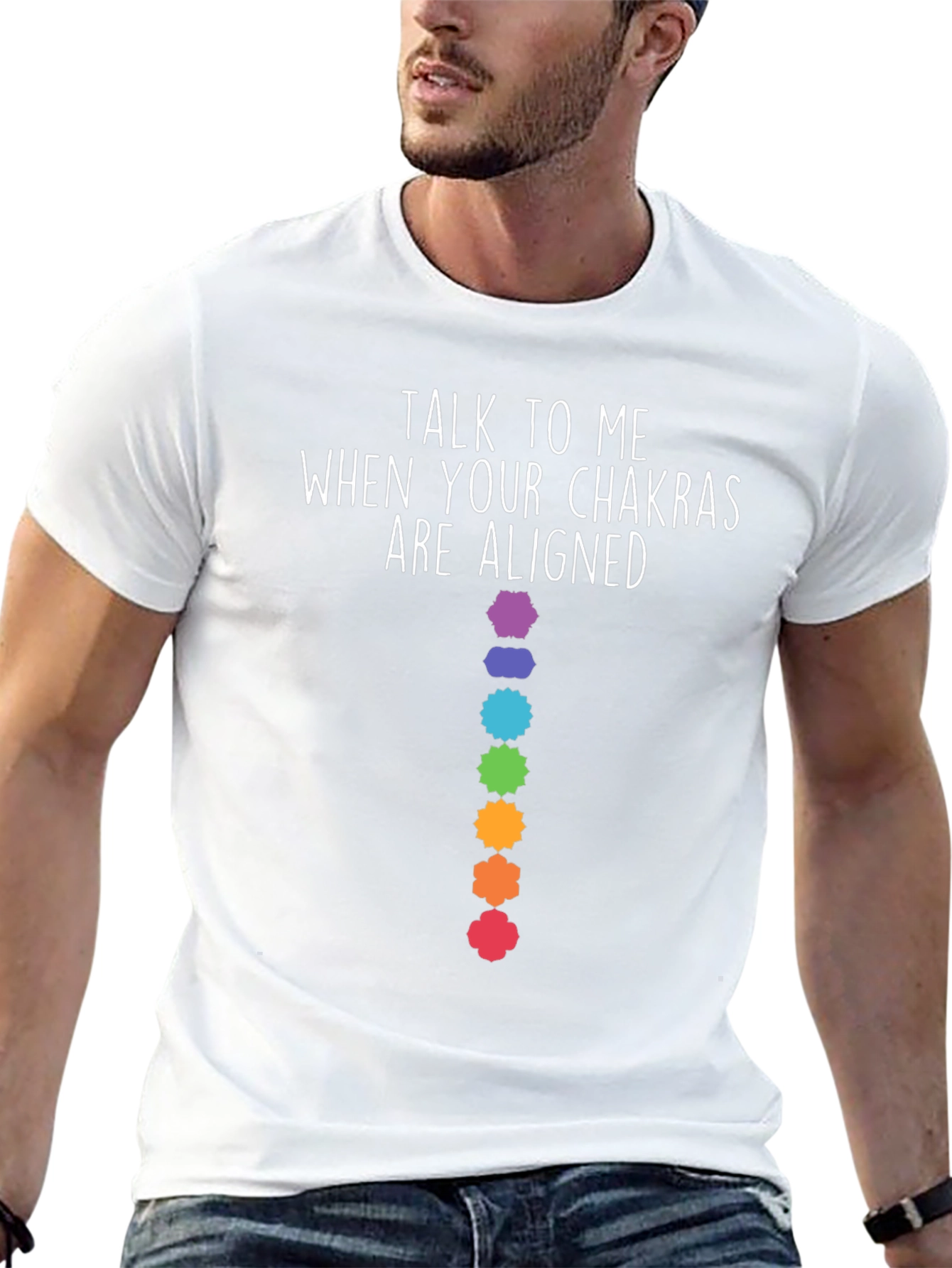 Black Chakra Alignment T-Shirt - Meditate in Style! view 13