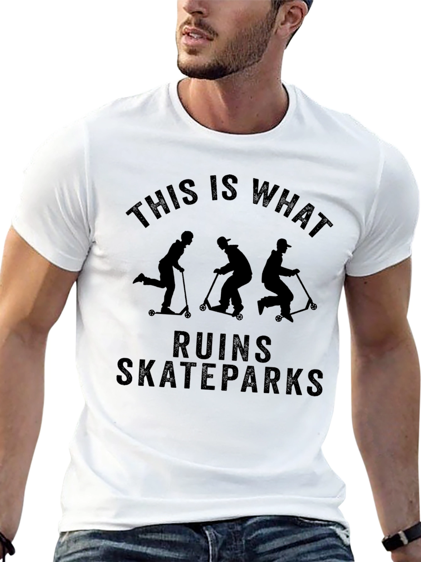 Black Skaters T-Shirt - 'Ruins Skateparks' Tee view 13
