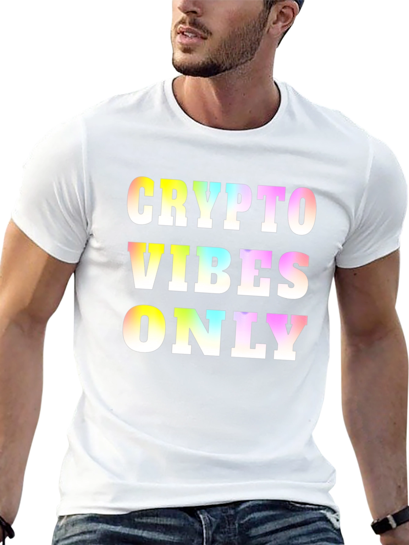 Black Crypto Vibes Only Black T-Shirt view 13