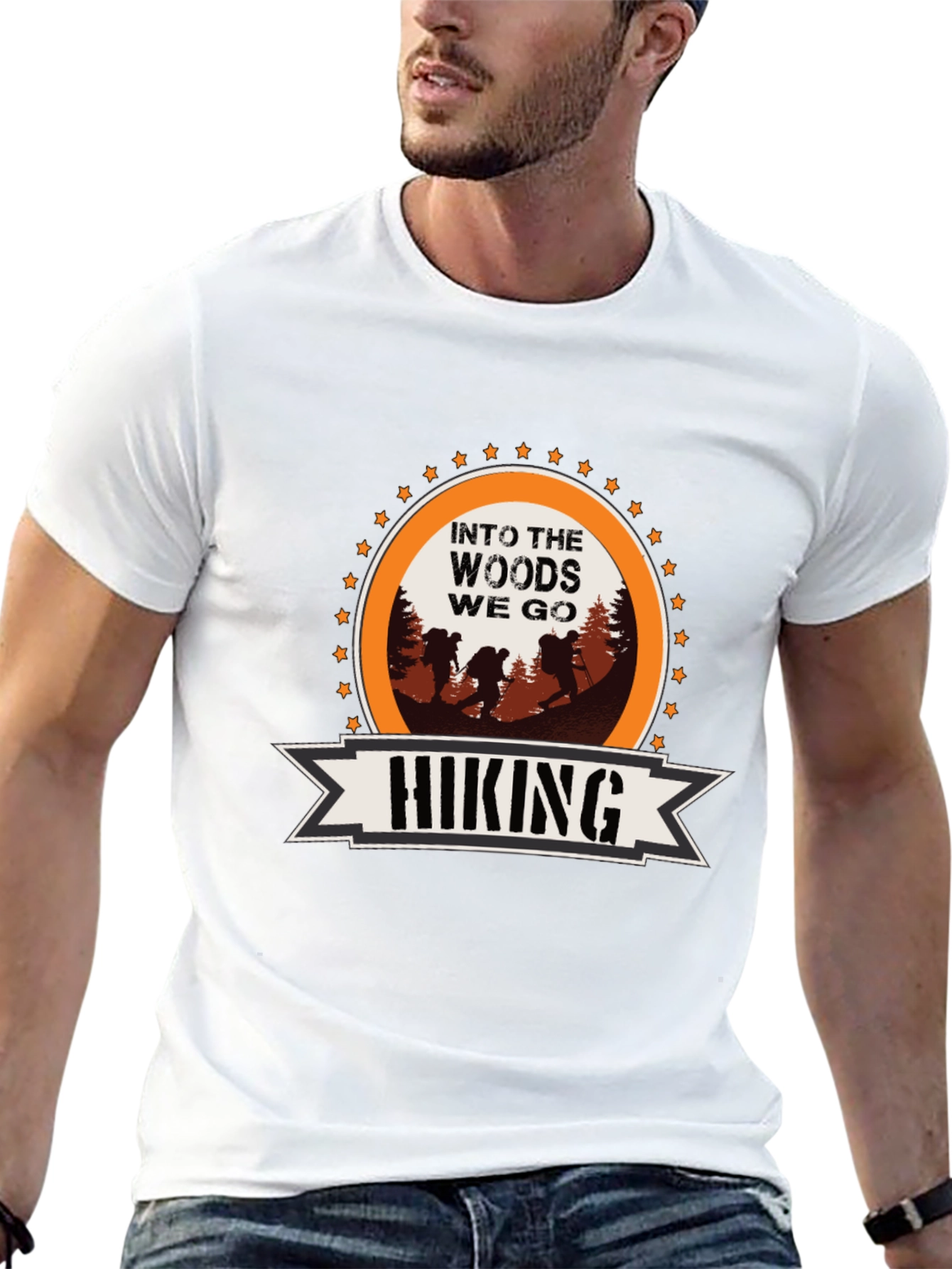 Black Hiking Adventure T-Shirt - Into the Woods view 13