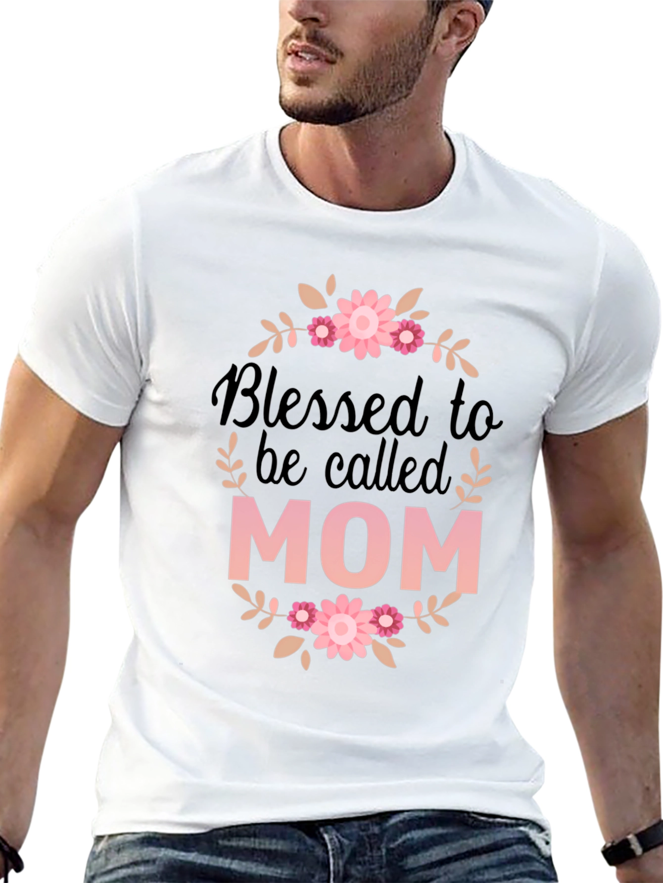 Black Blessed Mom Graphic Tee - Black T-Shirt view 13