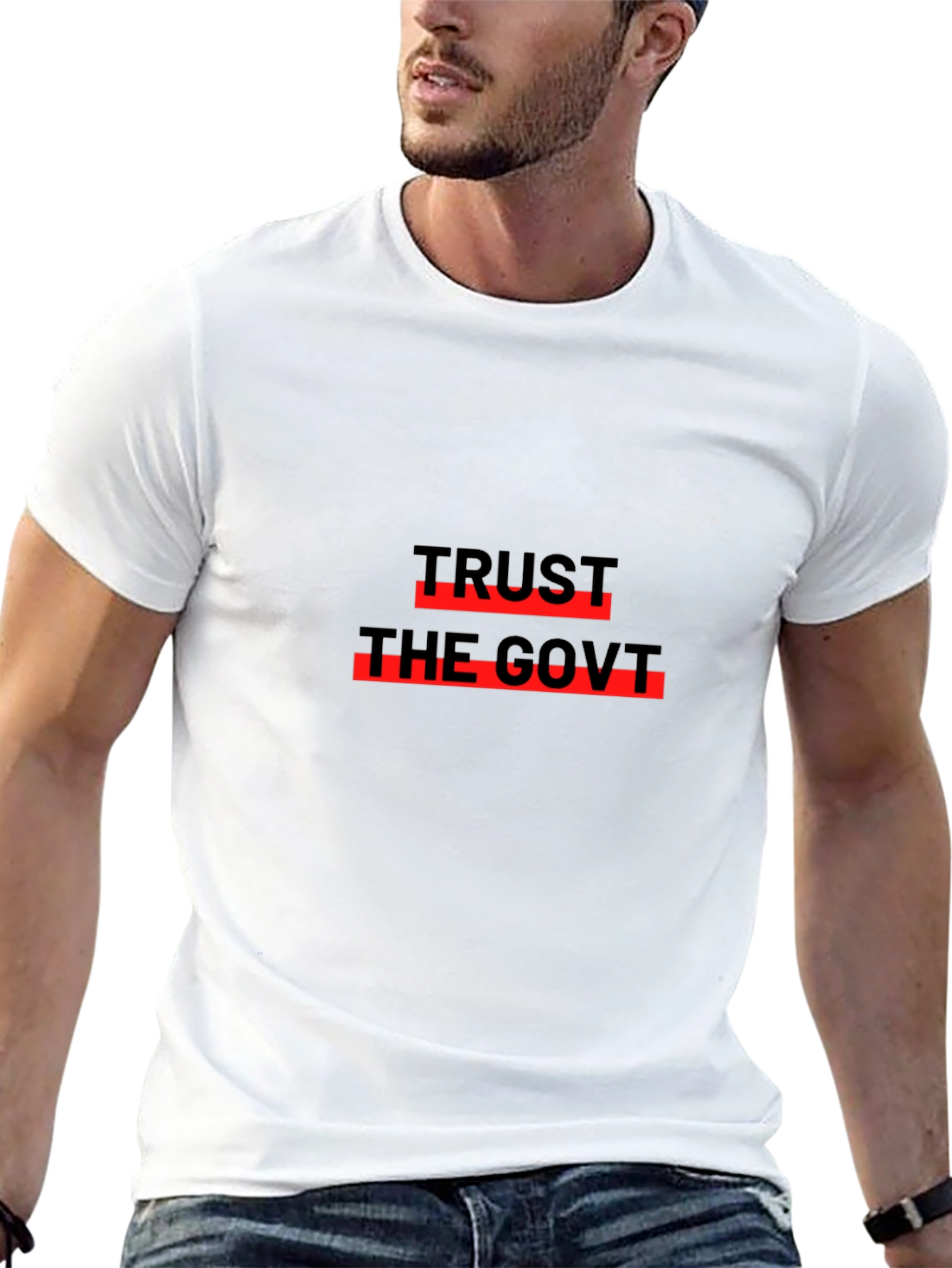 Black Trust the Govt Black T-Shirt view 13