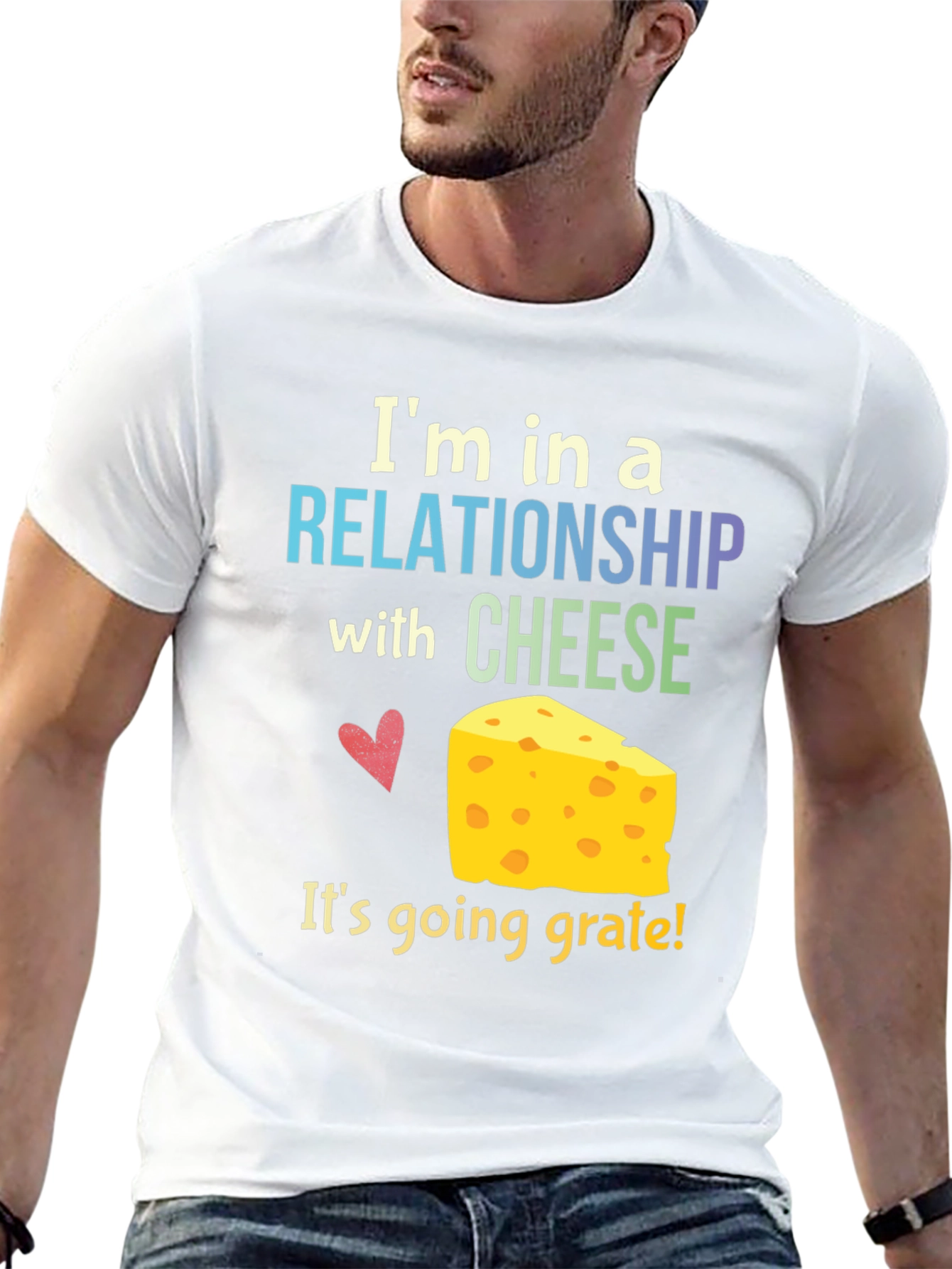 Black Cheese Lover T-Shirt: Relationship with Cheese view 13