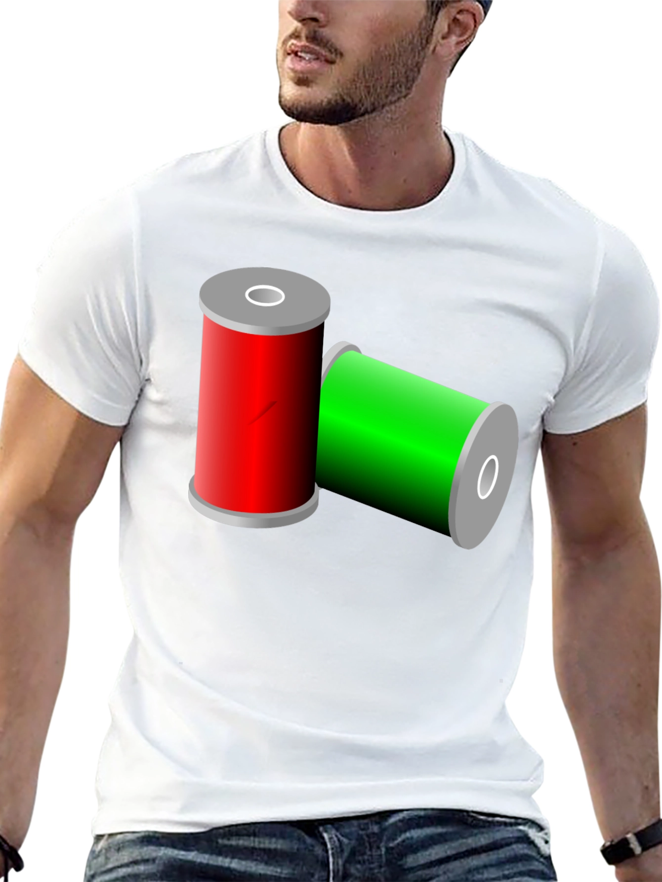 Black Thread Spools Graphic Tee view 13