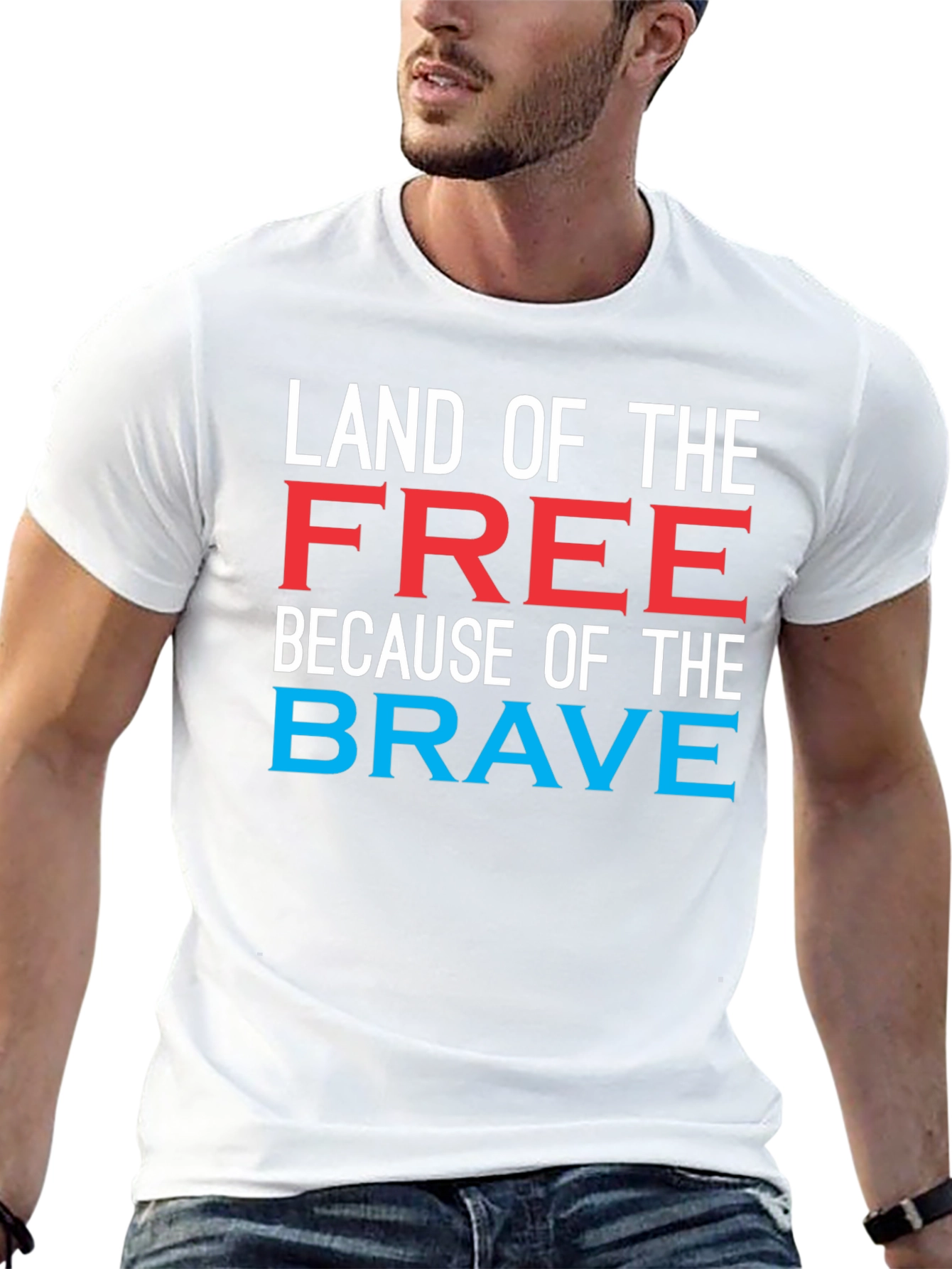 Black Land of the Free Graphic T-Shirt view 13