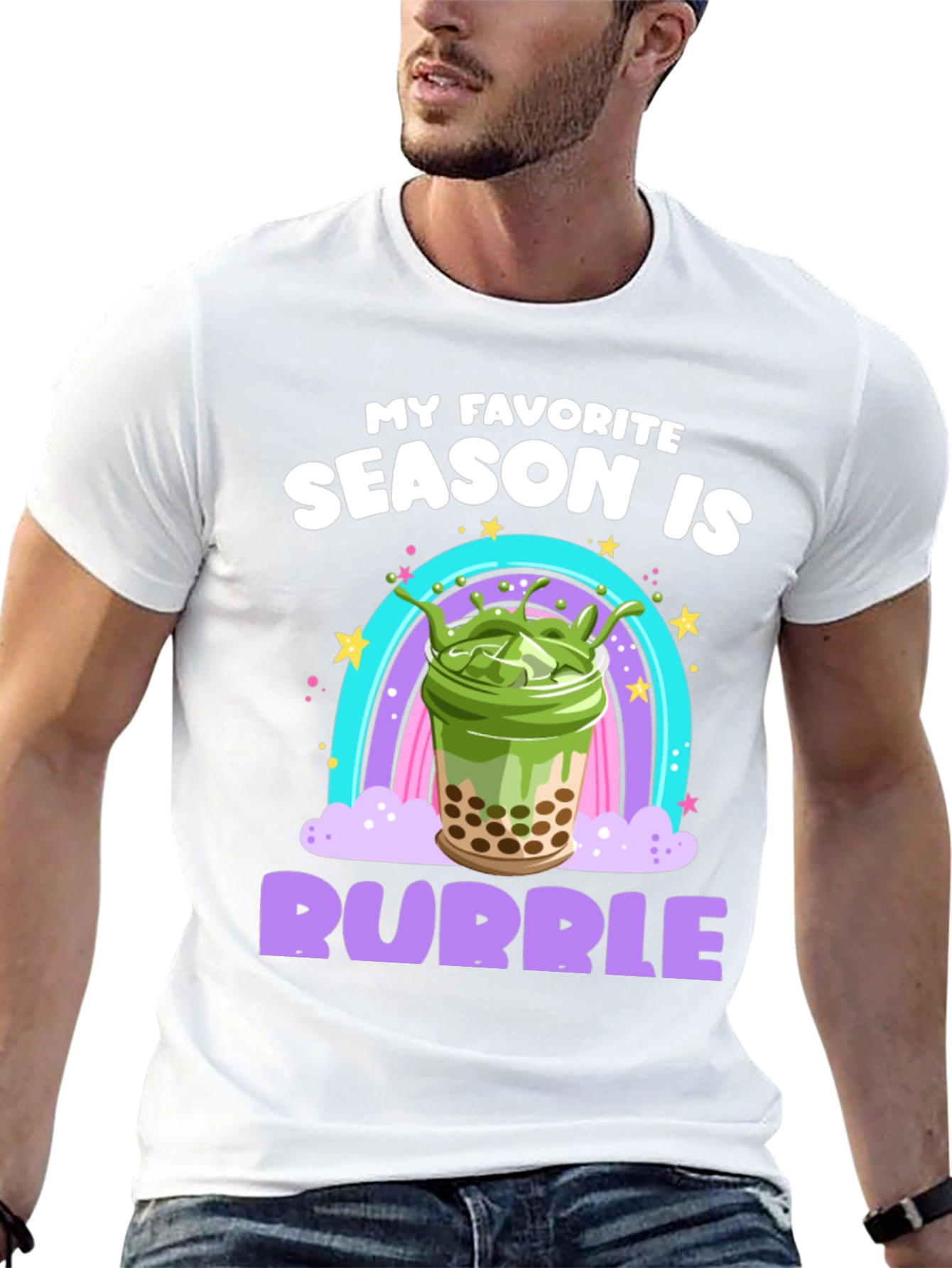 Black Bubble Tea Season T-Shirt - Matcha Boba Lover view 13