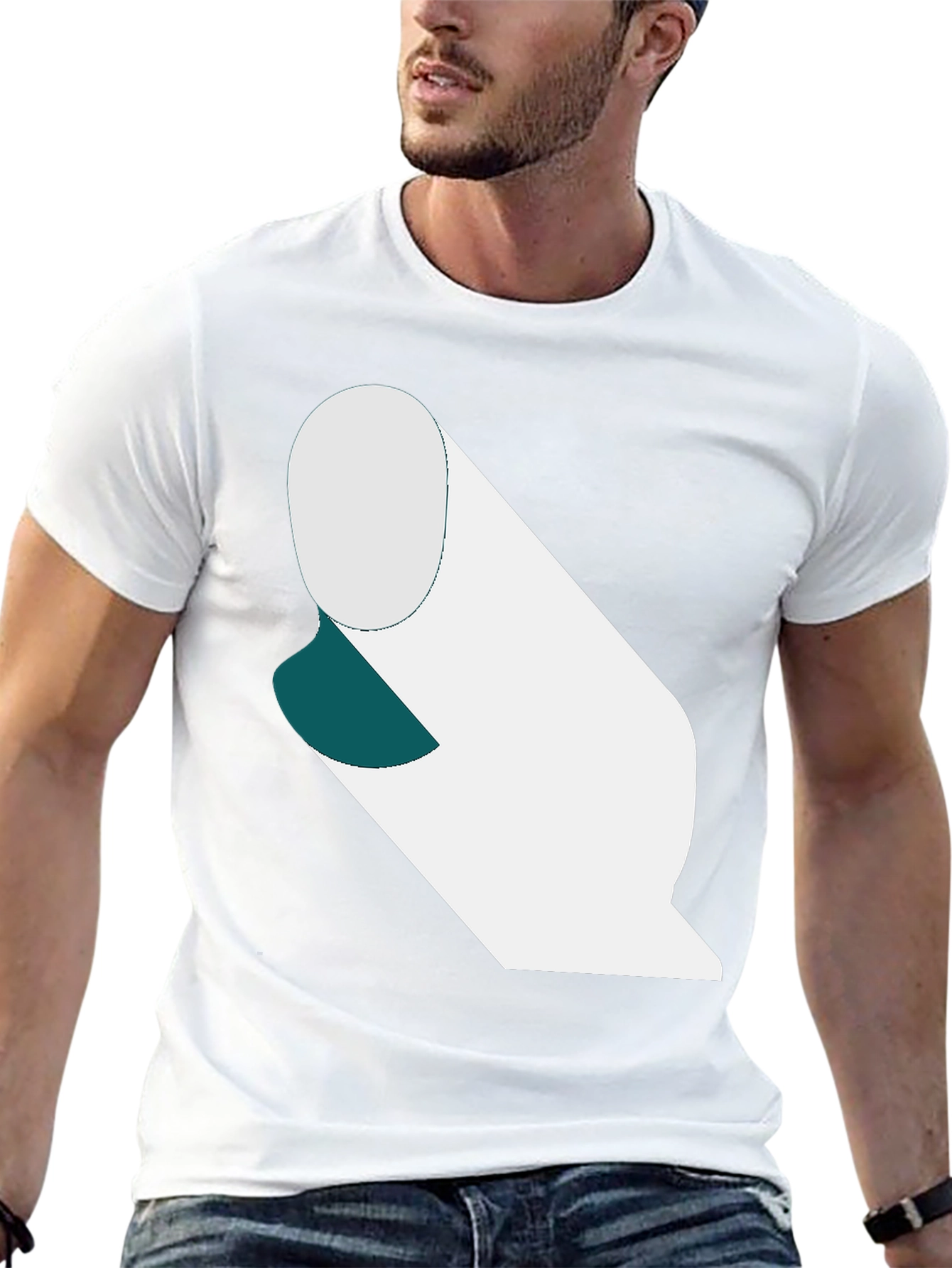 Black Abstract Roll Graphic Tee - Modern Comfort view 13