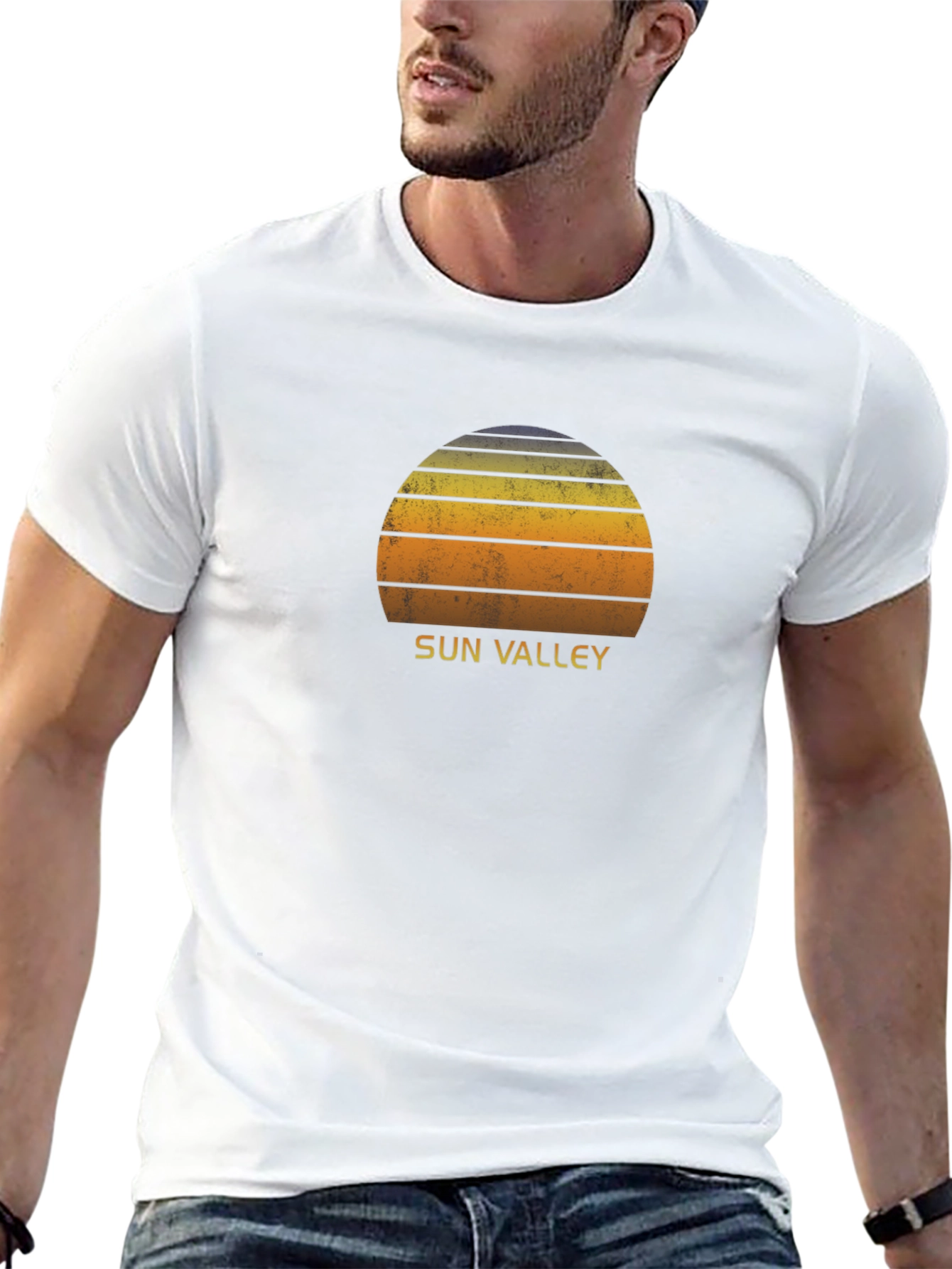 Black Sun Valley Sunset Graphic Tee - Retro Style view 13