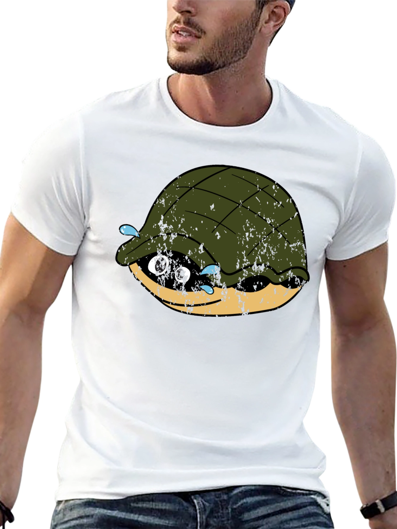 Black Funny Turtle Graphic T-Shirt - Black view 13