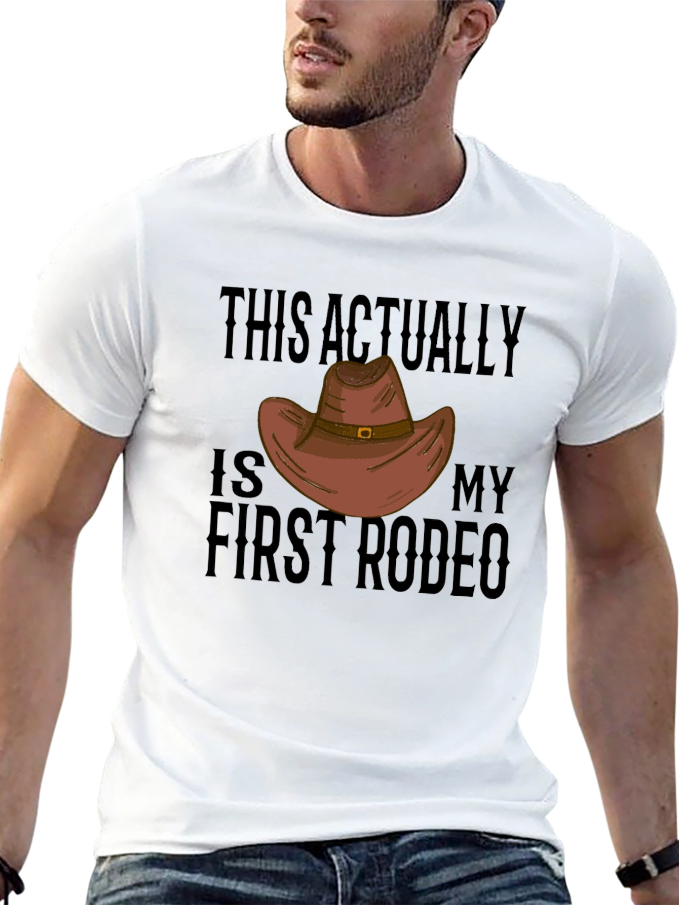 Black First Rodeo T-Shirt: Funny Western Cowboy Graphic Tee view 13