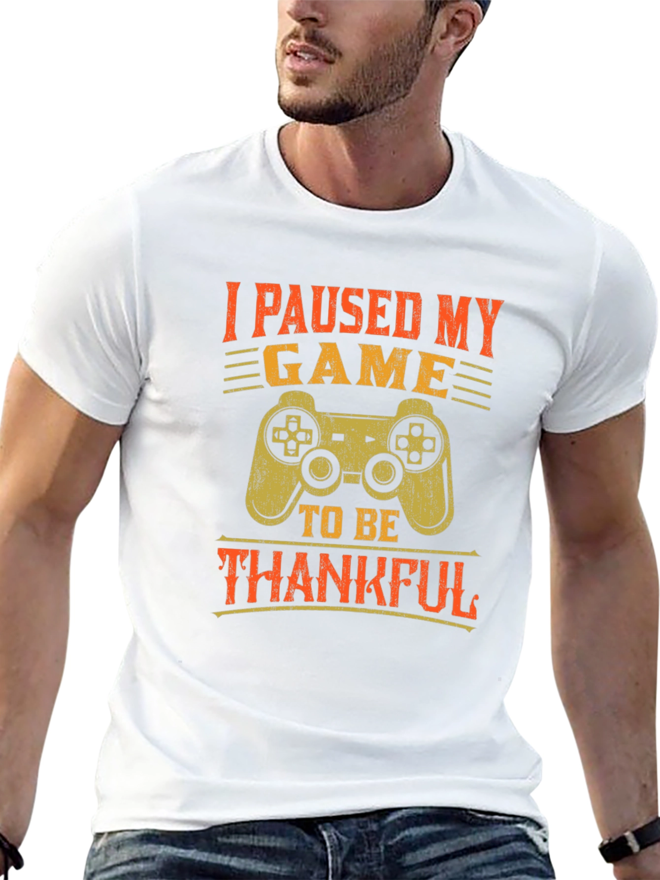 Black Gamer Thanksgiving T-Shirt - I Paused My Game view 13